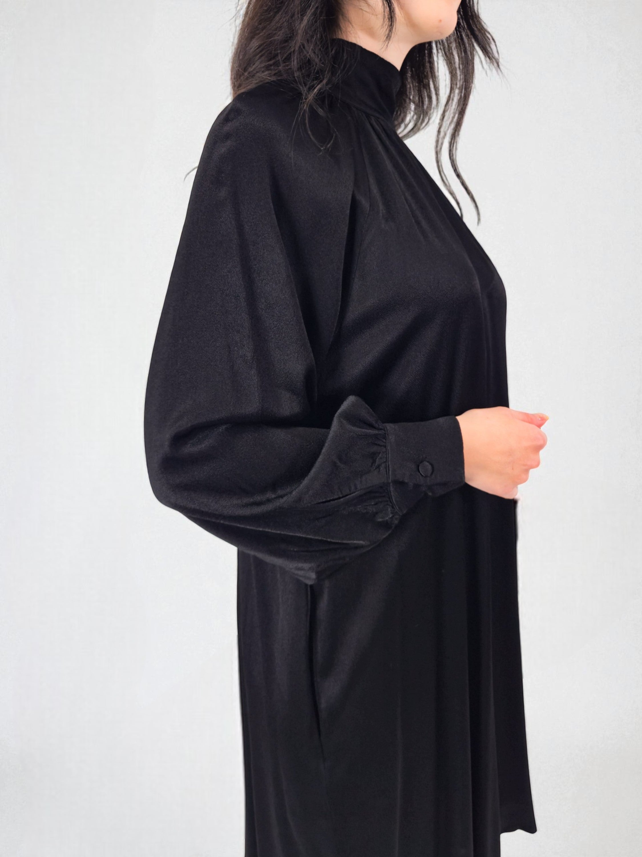 Abito bomboniera - MADAME VENICE - FW25 - ADELE - RASO - BLACK - XS