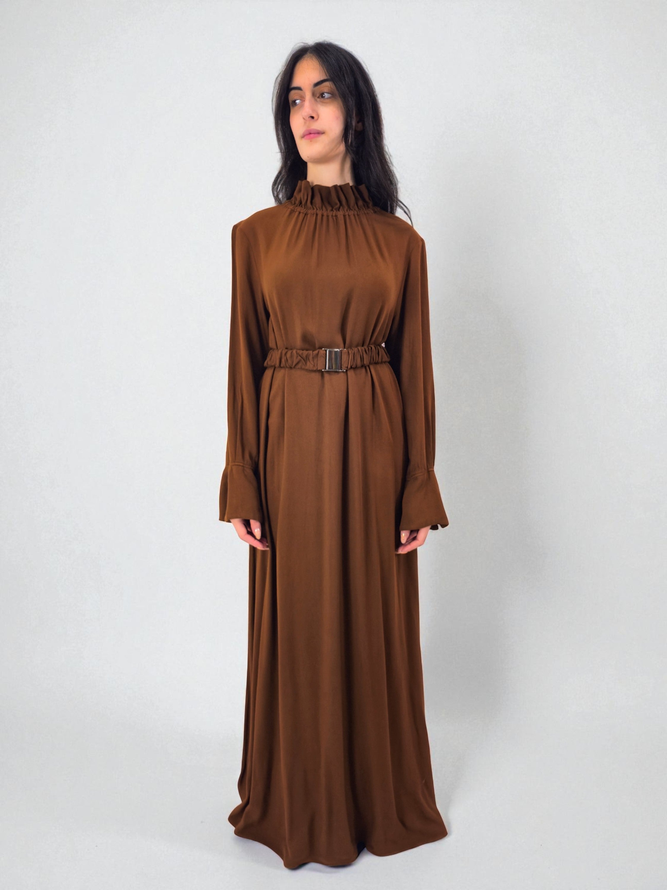 Abito con cintura - MADAME VENICE - FW25 - ALBA - ECOVERO - BLACK - XS