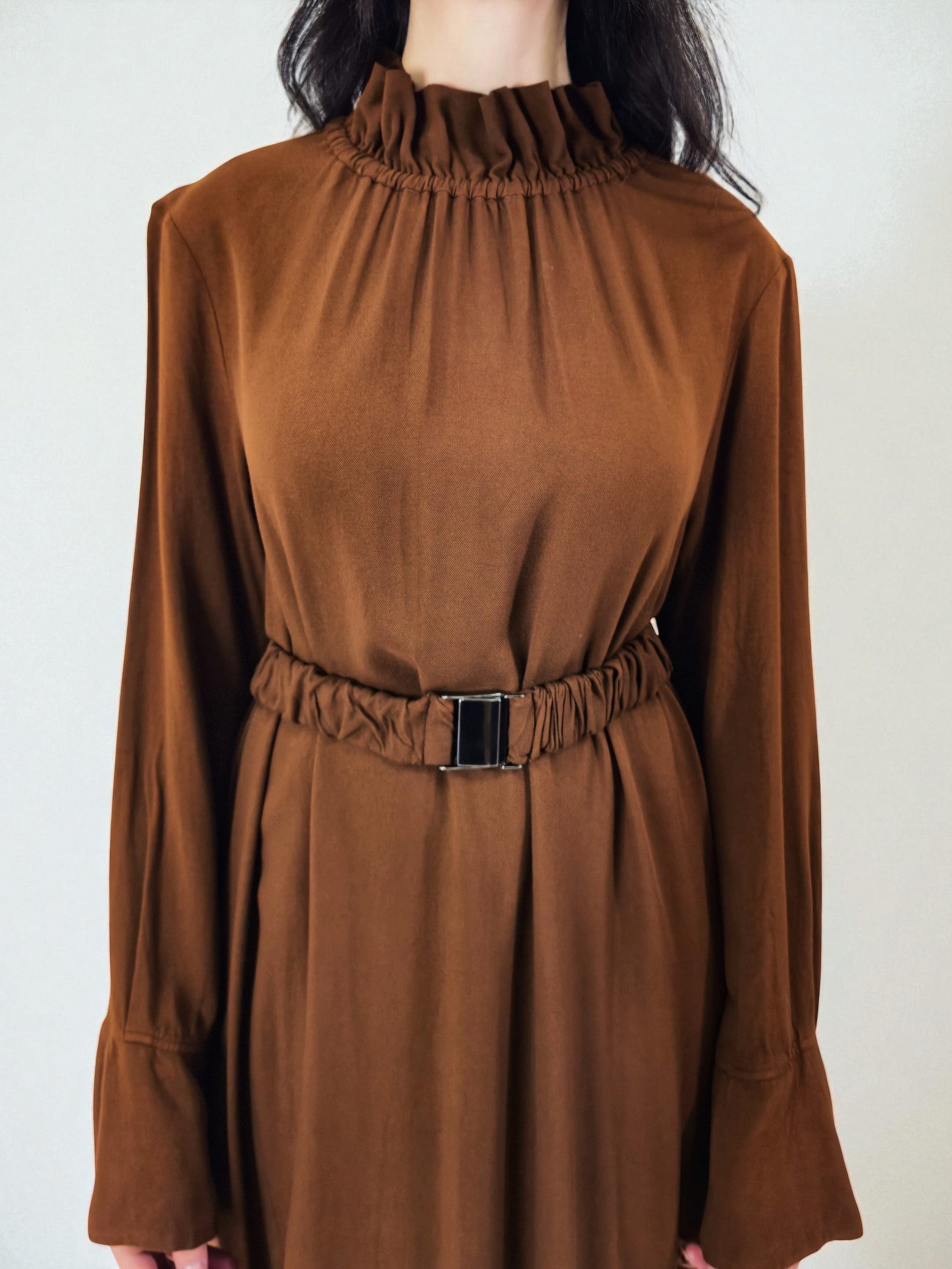 Abito con cintura - MADAME VENICE - FW25 - ALBA - ECOVERO - BLACK - XS