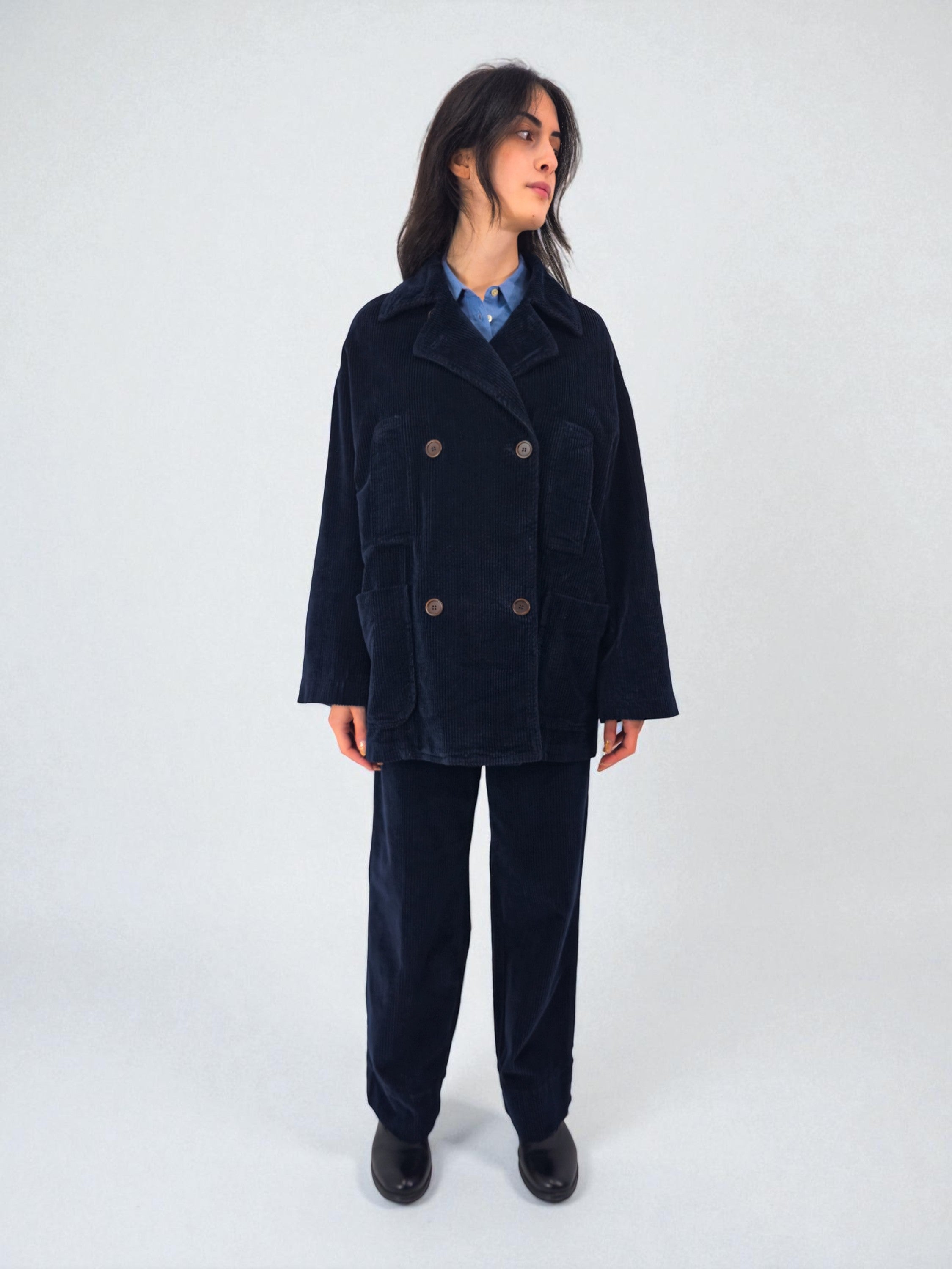 Caban - MADAME VENICE - FW25 - GISELLE - VELVET SWEET - BLUE - XS