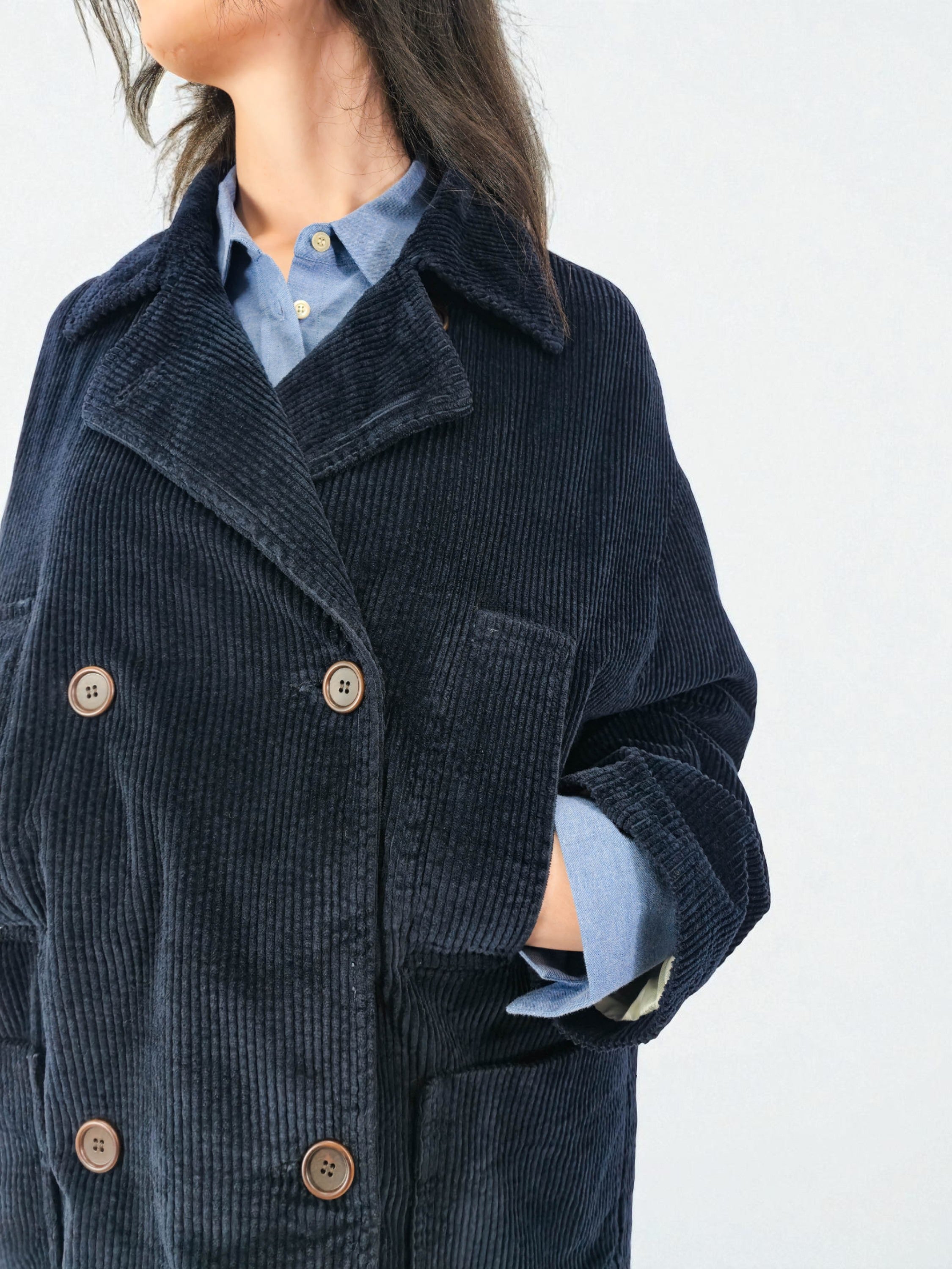 Caban - MADAME VENICE - FW25 - GISELLE - VELVET SWEET - BLUE - XS