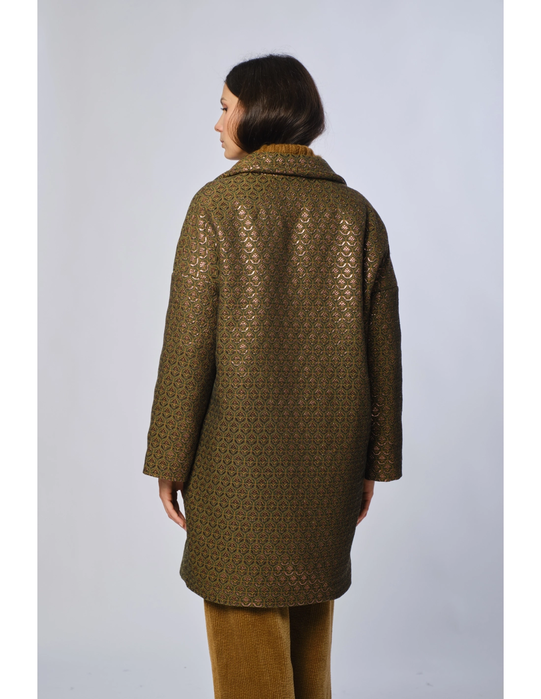 Caban imbottito jacquard