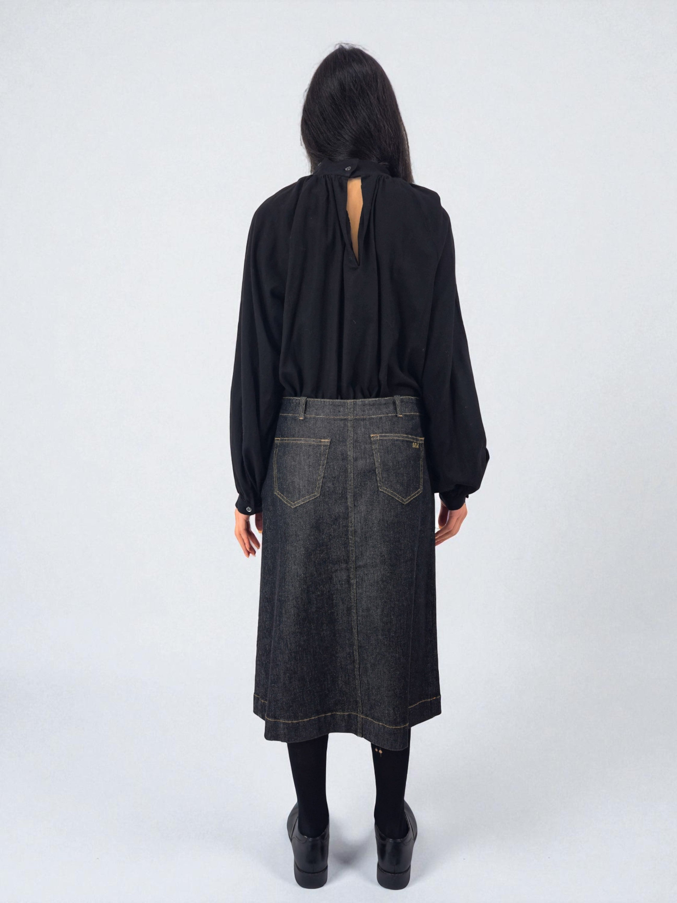 Camicia arricciata - MADAME VENICE - FW25 - CELINE - COTTON BIO - BLACK - XS