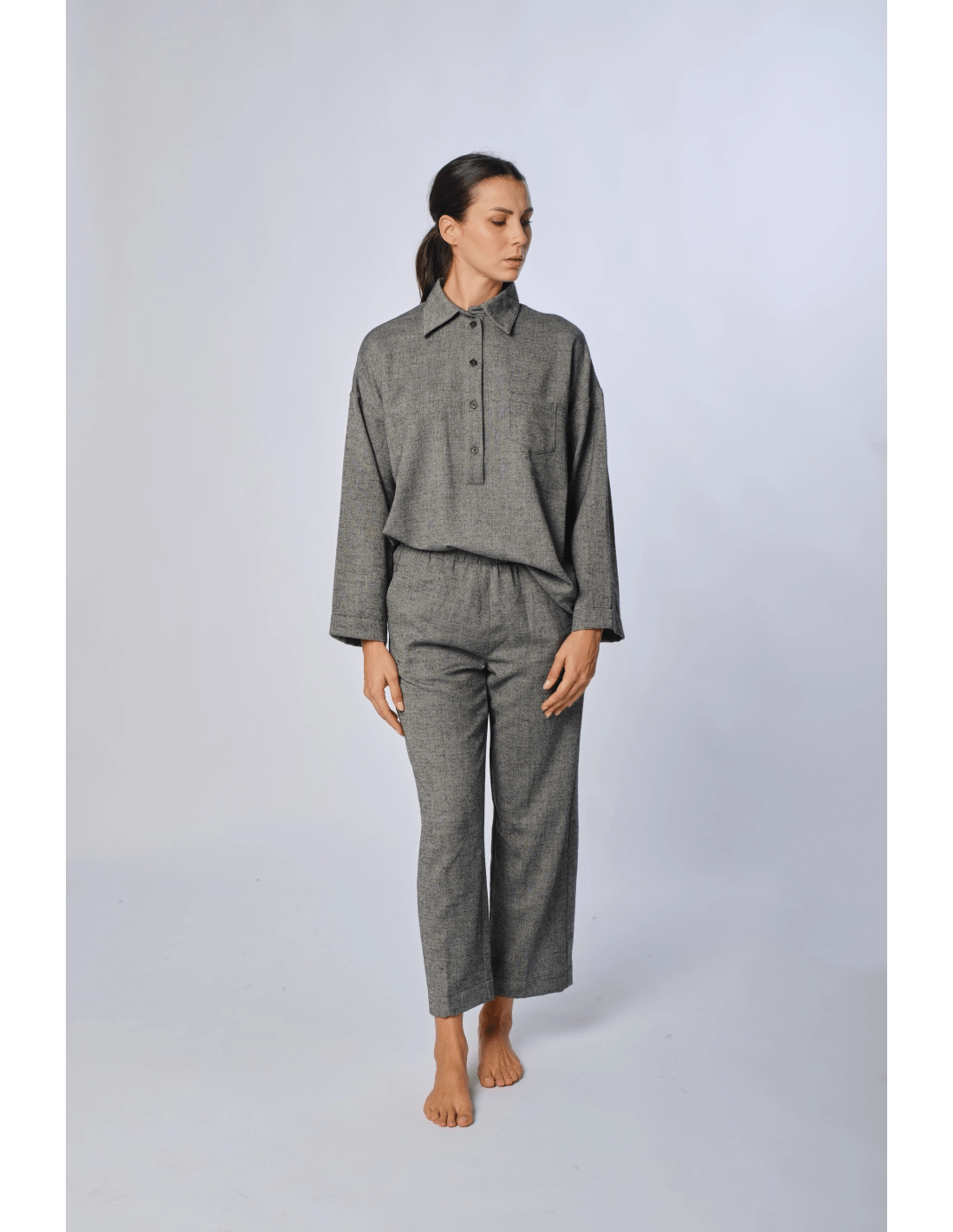 Camicia polo - MADAME VENICE - FW24 - C01 - PEPPER - GREY - XS