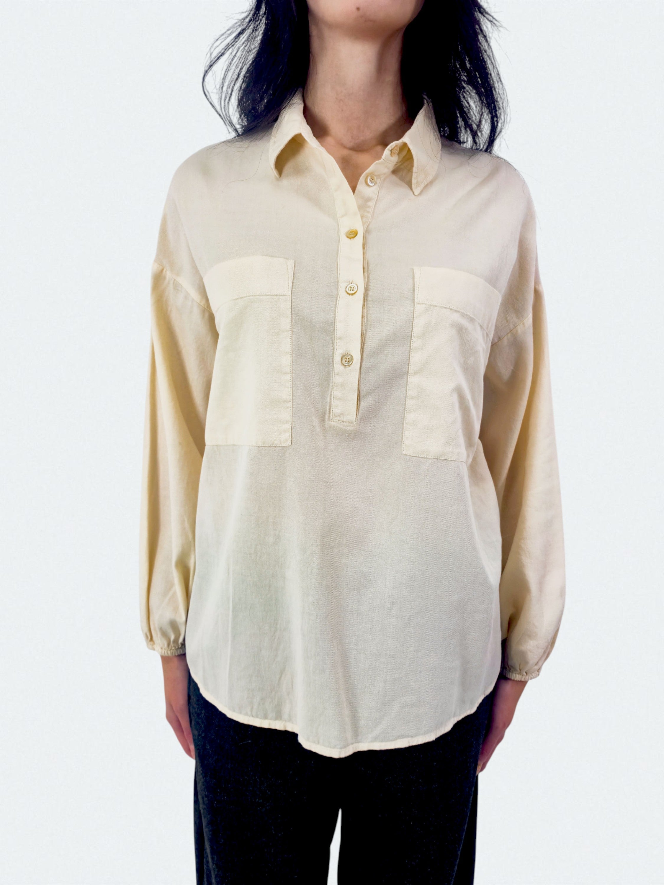 Camicia tasconi - MADAME VENICE - FW25 - CHIARA - COTTON BIO - BLACK - XS