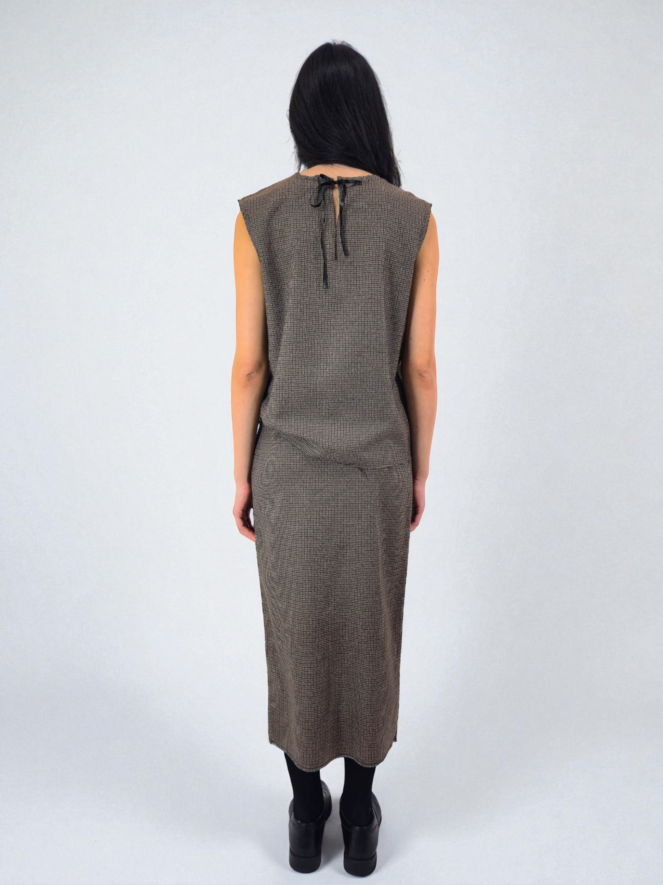 Canotta laccetto - MADAME VENICE - FW25 - VIENNA - CHECK BARN - BLUE - XS