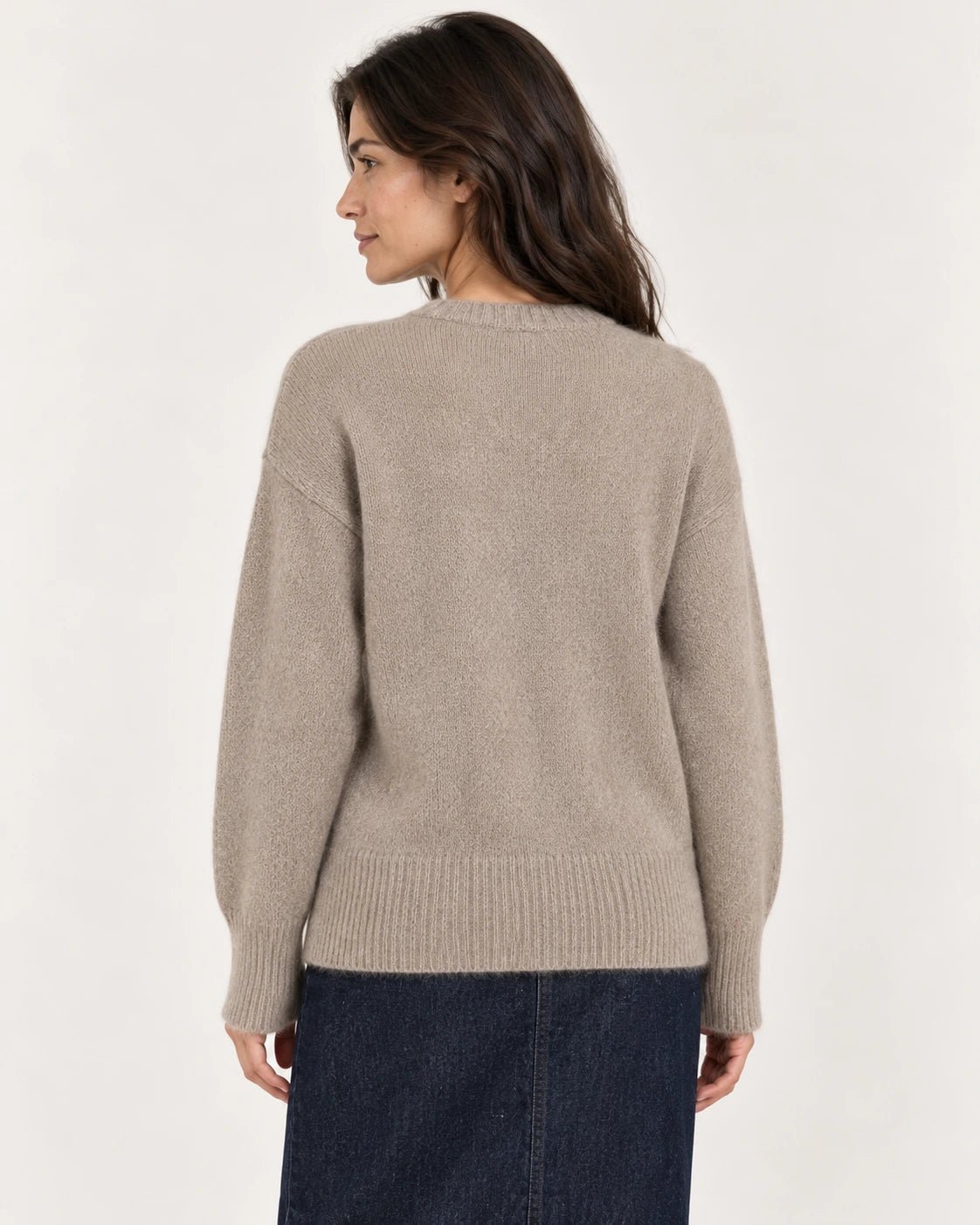 Cardigan naturale, vista posteriore - MADAME VENICE - FW25 - SOFIA - SUMATRA #Colore_Natural