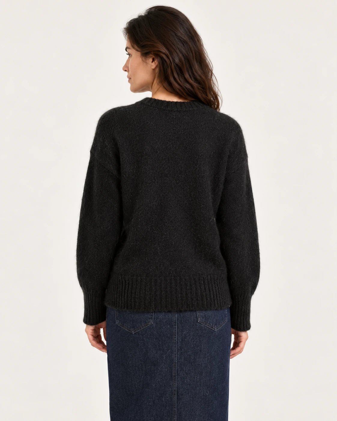 Cardigan nero, vista posteriore - MADAME VENICE - FW25 - SOFIA - SUMATRA #Colore_Black