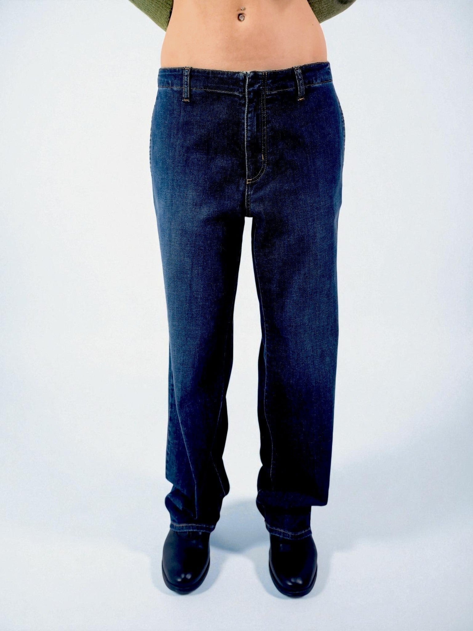 Chino palazzo - MADAME VENICE - FW25 - PHOEBE - DENIM - BLUE STONE - XS