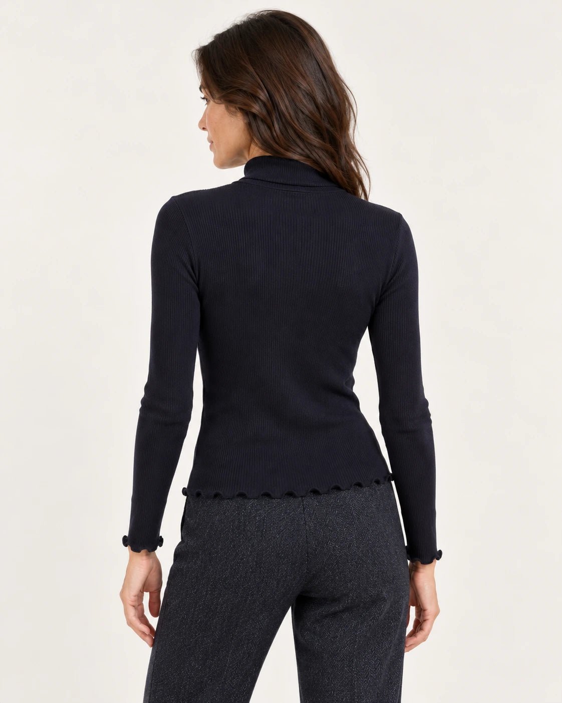 Dolcevita blu, vista posteriore - MADAME VENICE - FW25 - MARTA - COSTINA #Colore_Blue
