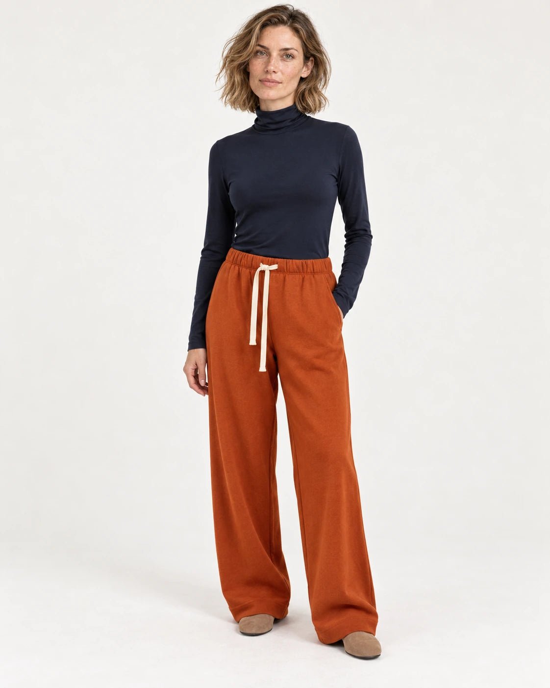 Dolcevita blu, vista frontale - MADAME VENICE - FW25 - MAELLE - JERSEY #Colore_Blue