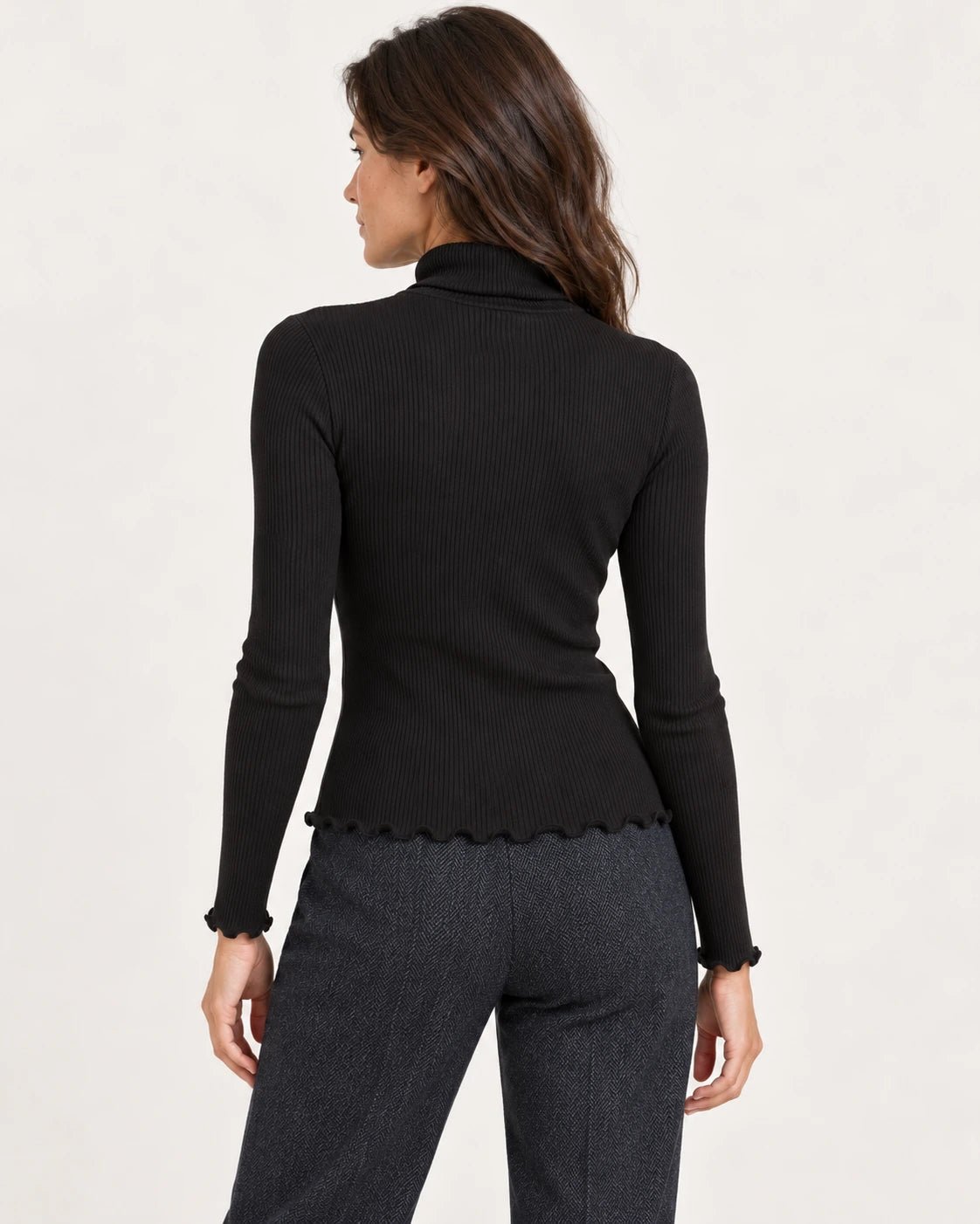Dolcevita nero, vista posteriore - MADAME VENICE - FW25 - MARTA - COSTINA #Colore_Black