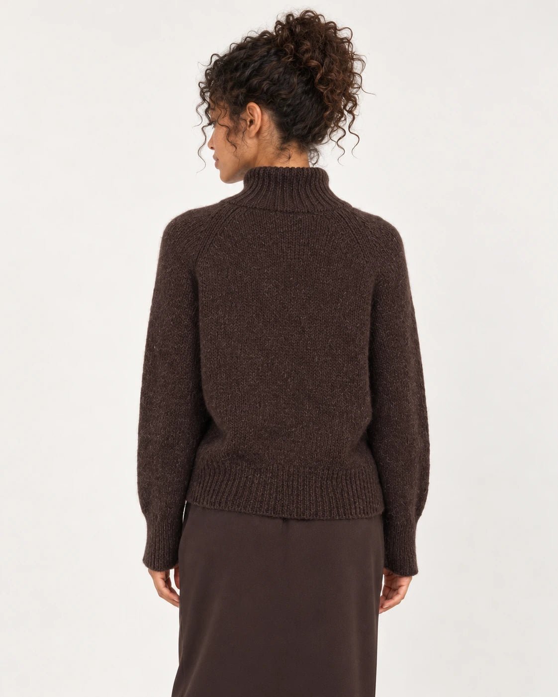 Dolcevita marrone, vista posteriore - MADAME VENICE - FW25 - SONIA - PETITE #Colore_Brown