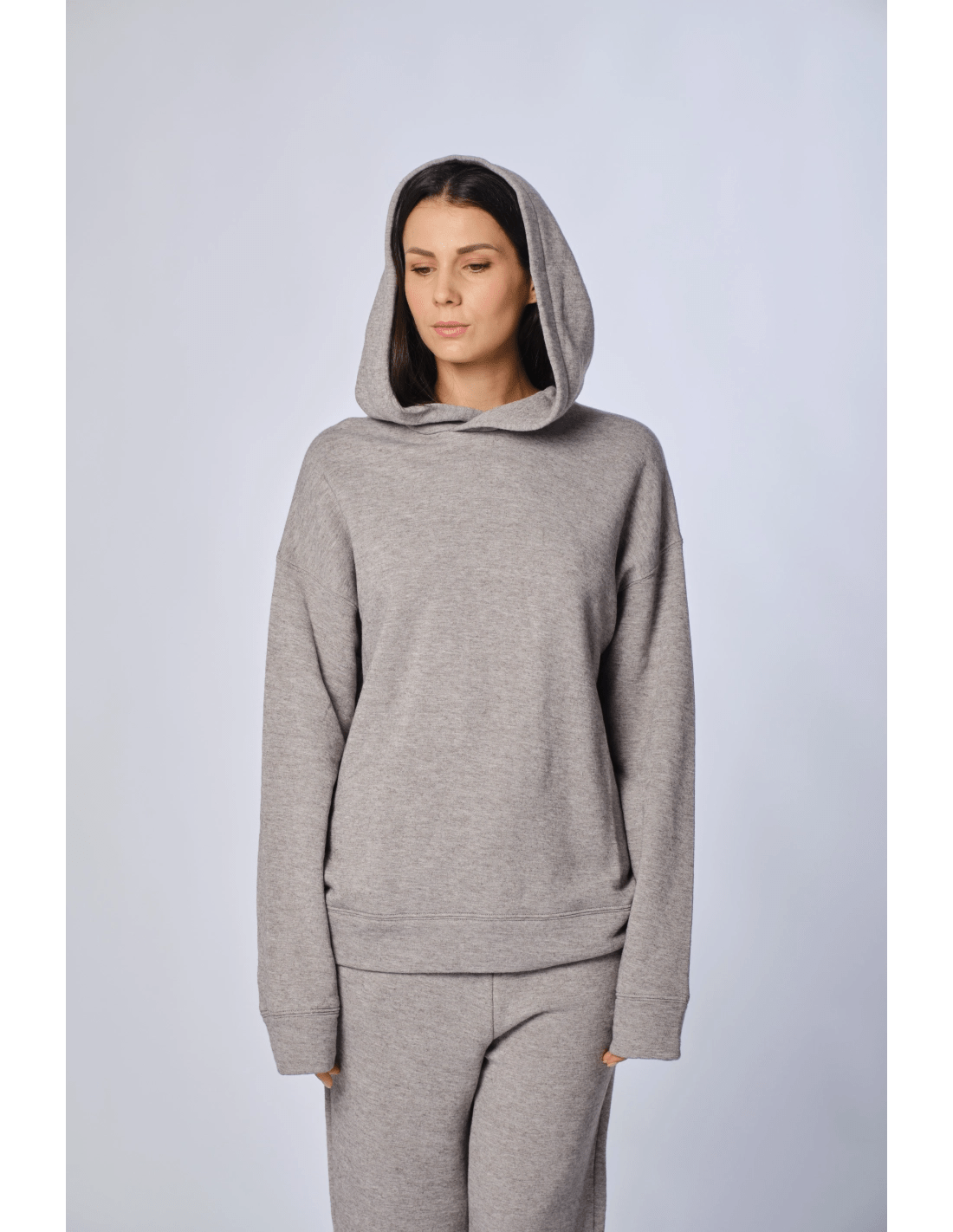 Felpa cappuccio japan - MADAME VENICE - FW24 - M02 - JAPAN SOFT WOOL - GREY MELANGE - XS