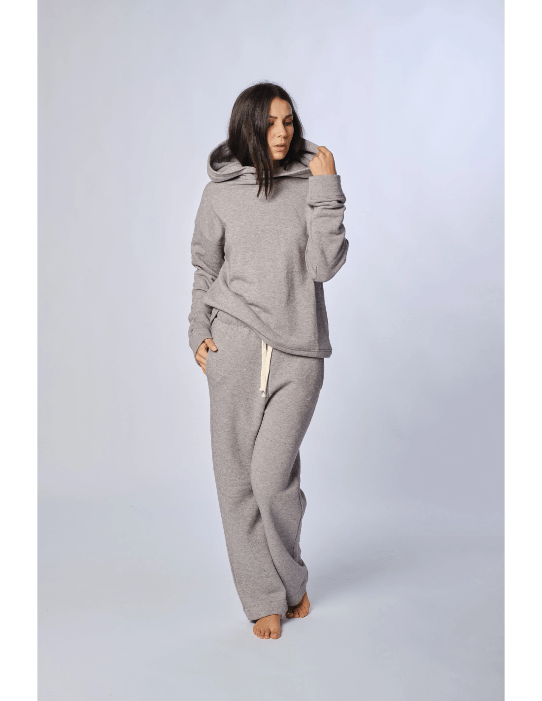 Felpa cappuccio japan - MADAME VENICE - FW24 - M02 - JAPAN SOFT WOOL - GREY MELANGE - XS