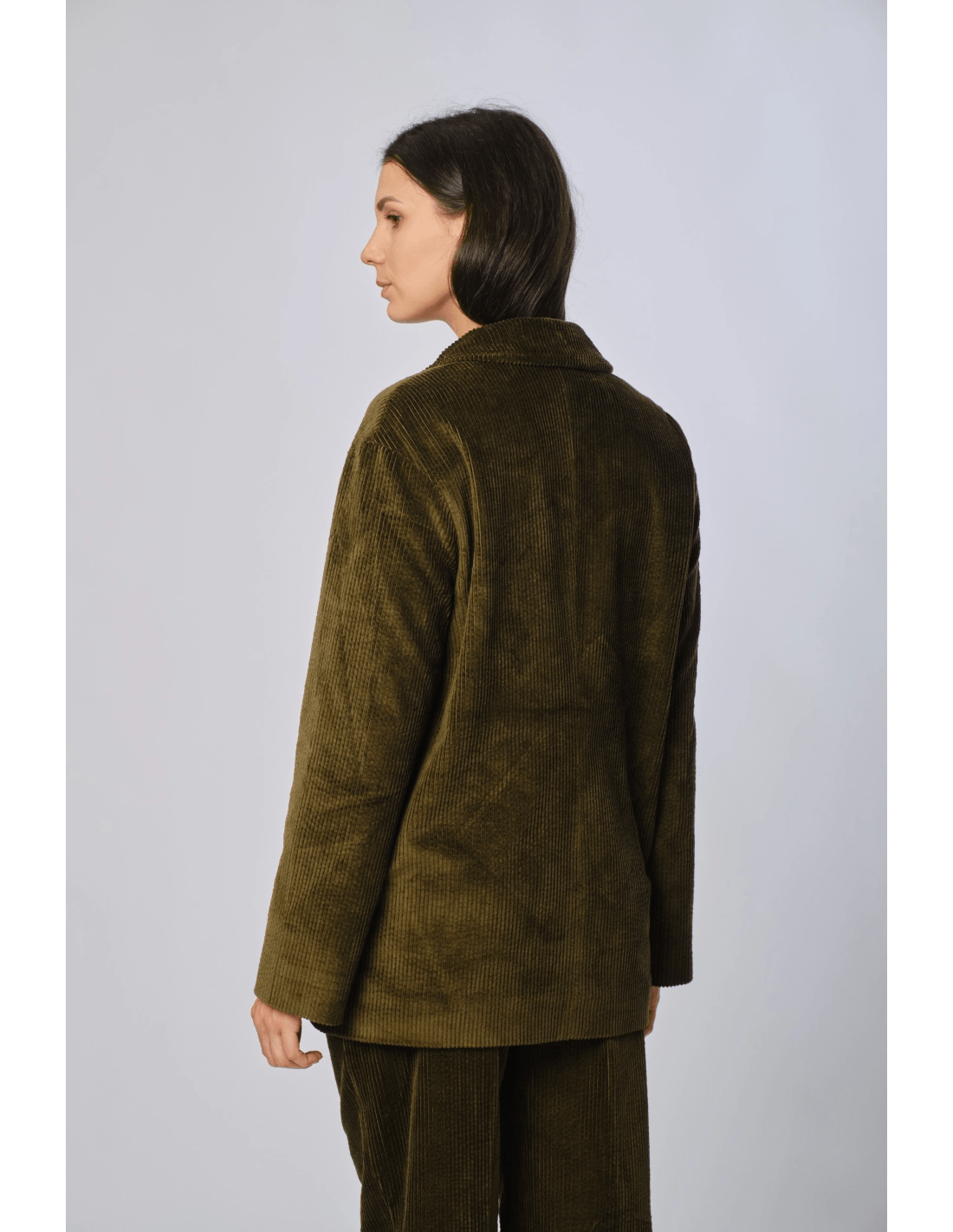 Giacca over in velluto - MADAME VENICE - FW24 - G02 - VELVET SWEET - FOREST - XS