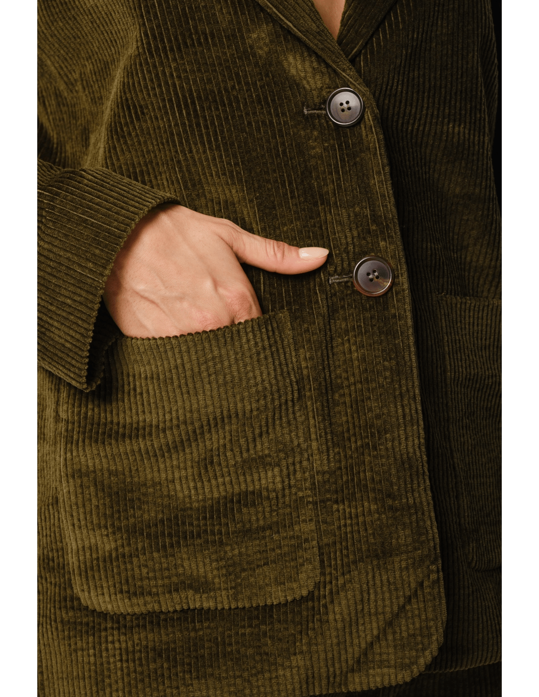 Giacca over in velluto - MADAME VENICE - FW24 - G02 - VELVET SWEET - FOREST - XS