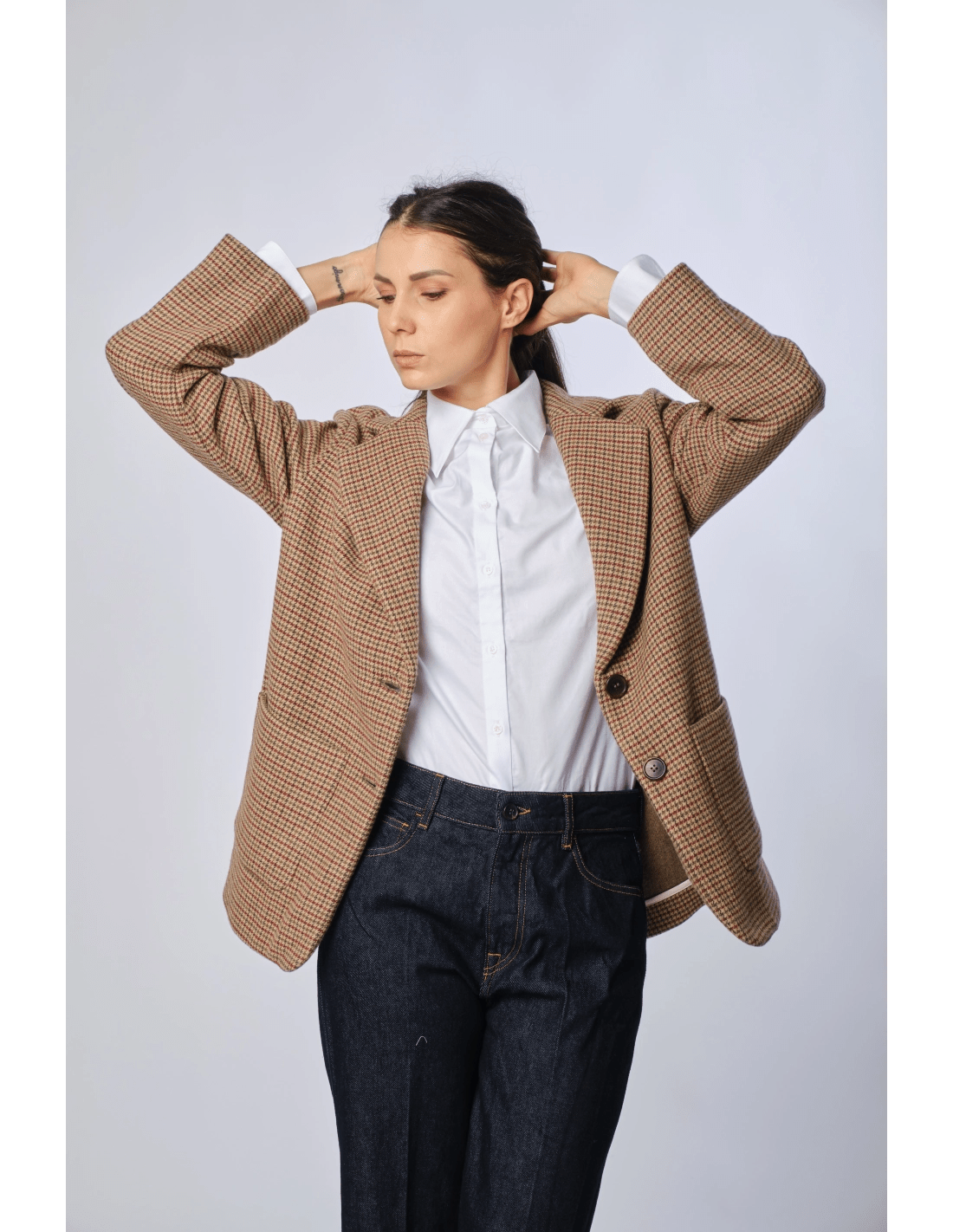 Giacca over japan - MADAME VENICE - FW24 - G09 - JAPAN CHECK - CHECK - XS