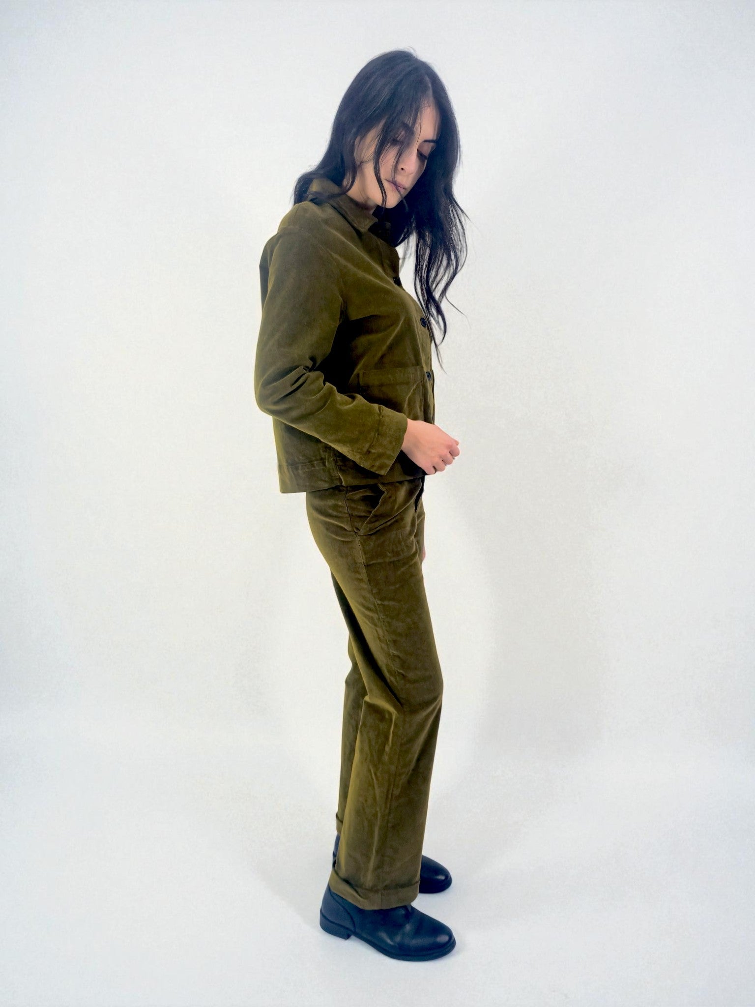 Giacchina sfoderata - MADAME VENICE - FW25 - GIANNA - VELVET 2000 - BLUE - XS