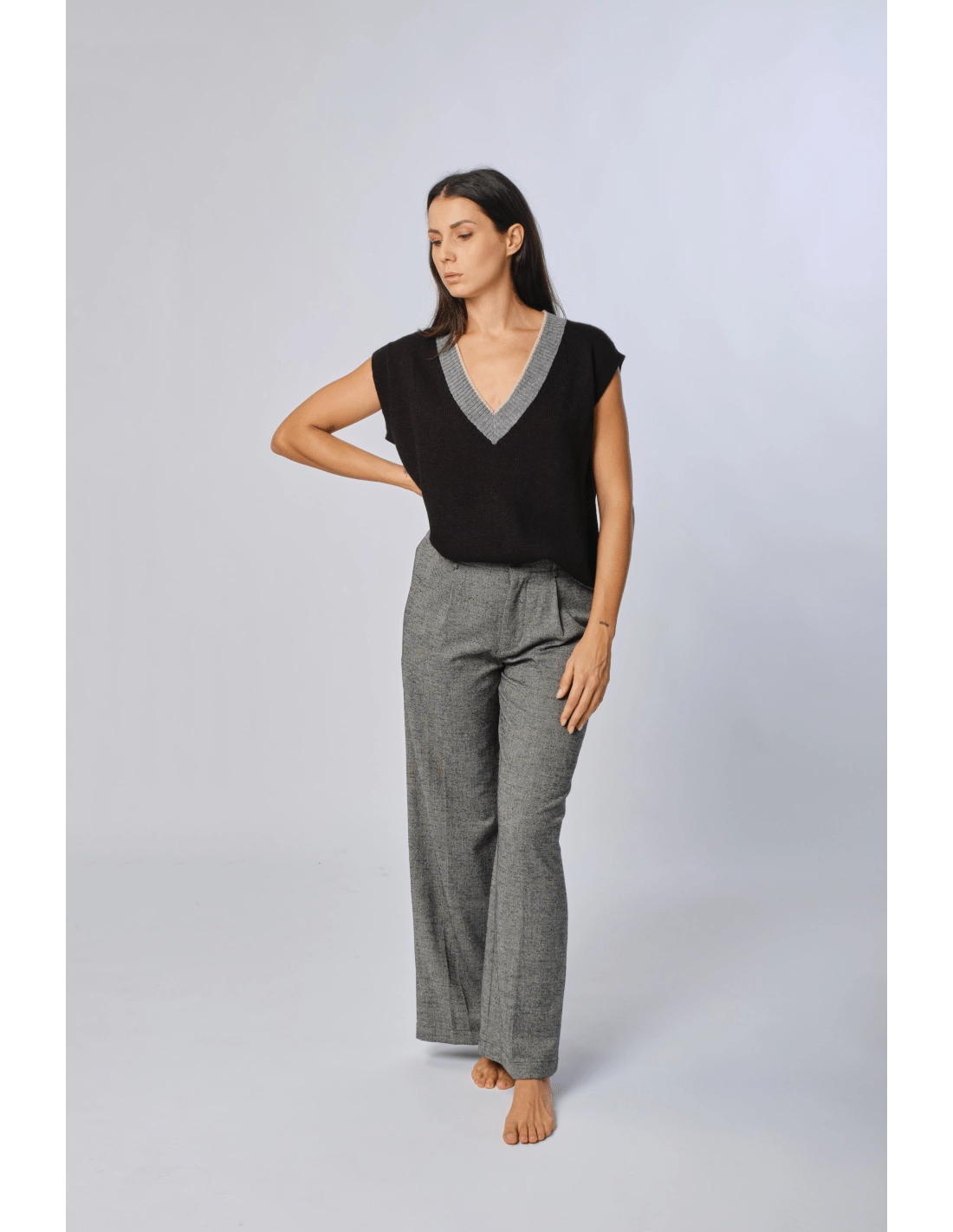 Gilet alpaca - MADAME VENICE - FW24 - H03 - ALPACA - BLACK - XS