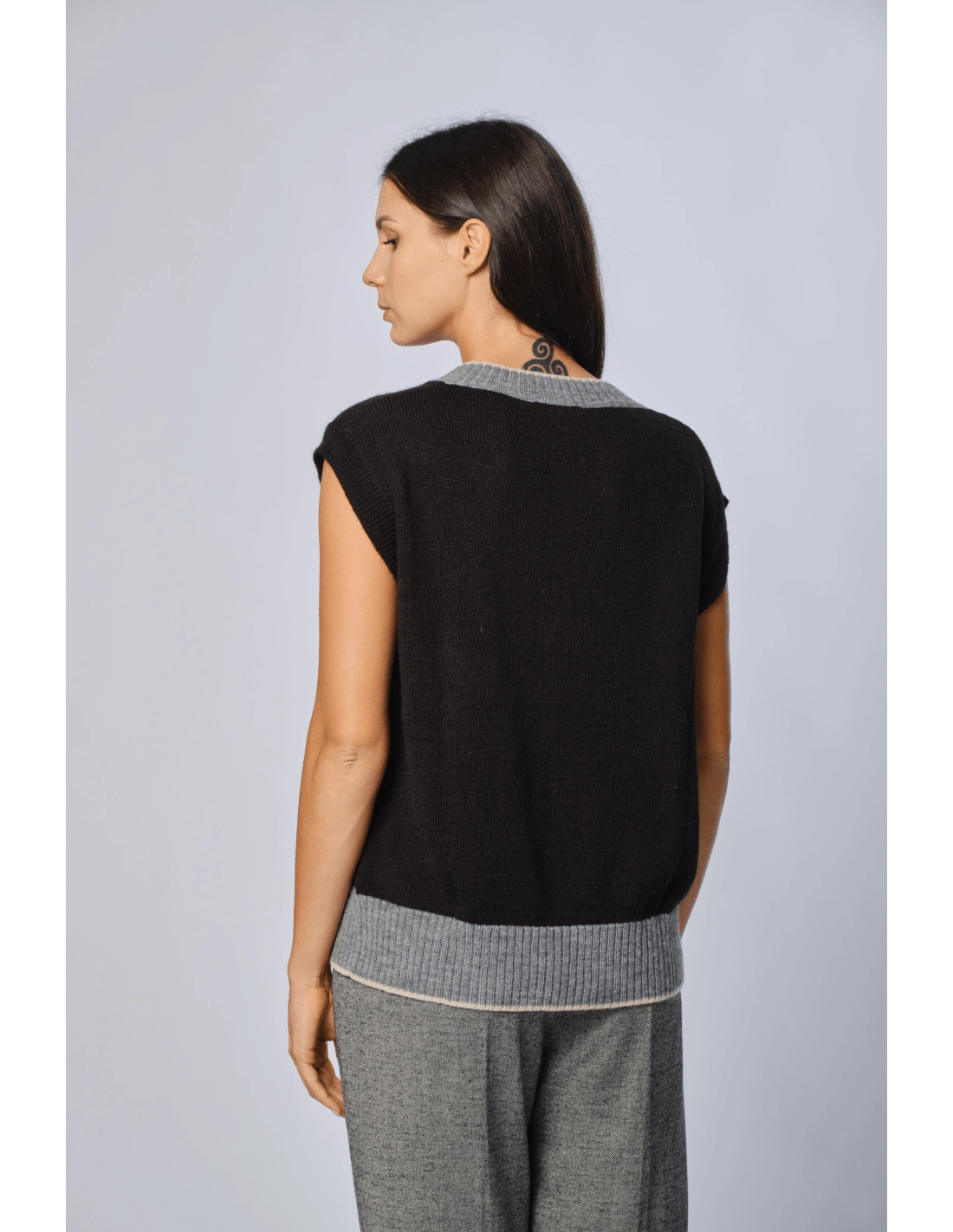 Gilet alpaca - MADAME VENICE - FW24 - H03 - ALPACA - BLACK - XS