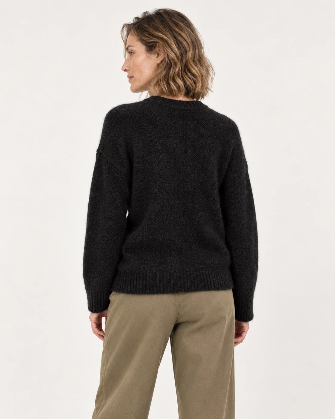 Girocollo nero, vista posteriore - MADAME VENICE - FW25 - STEFANIA - SUMATRA #Colore_Black