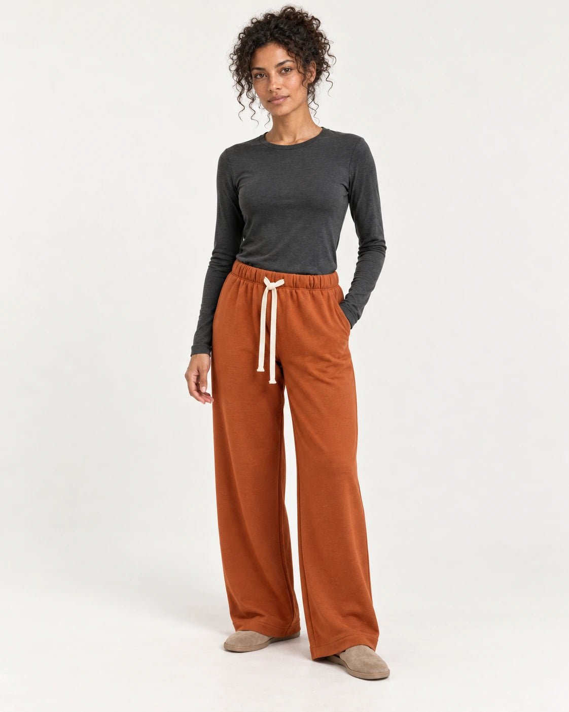 Girocollo slim antracite, vista frontale - MADAME VENICE - FW25 - MARTINA - JERSEY #Colore_Anthracite