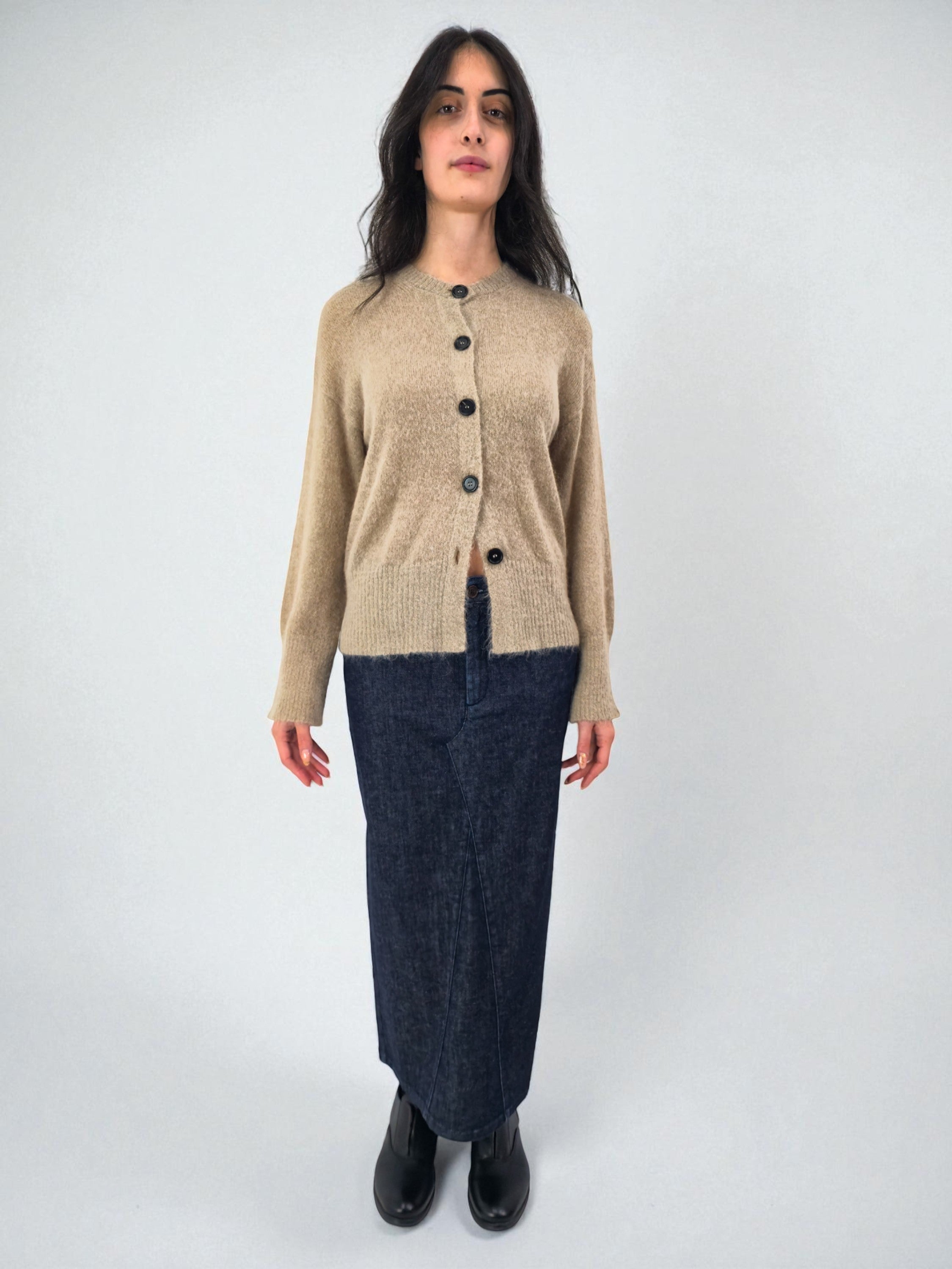 Gonna 5t tubo - MADAME VENICE - FW25 - NANCY - DENIM - BLACK RINSE - XS