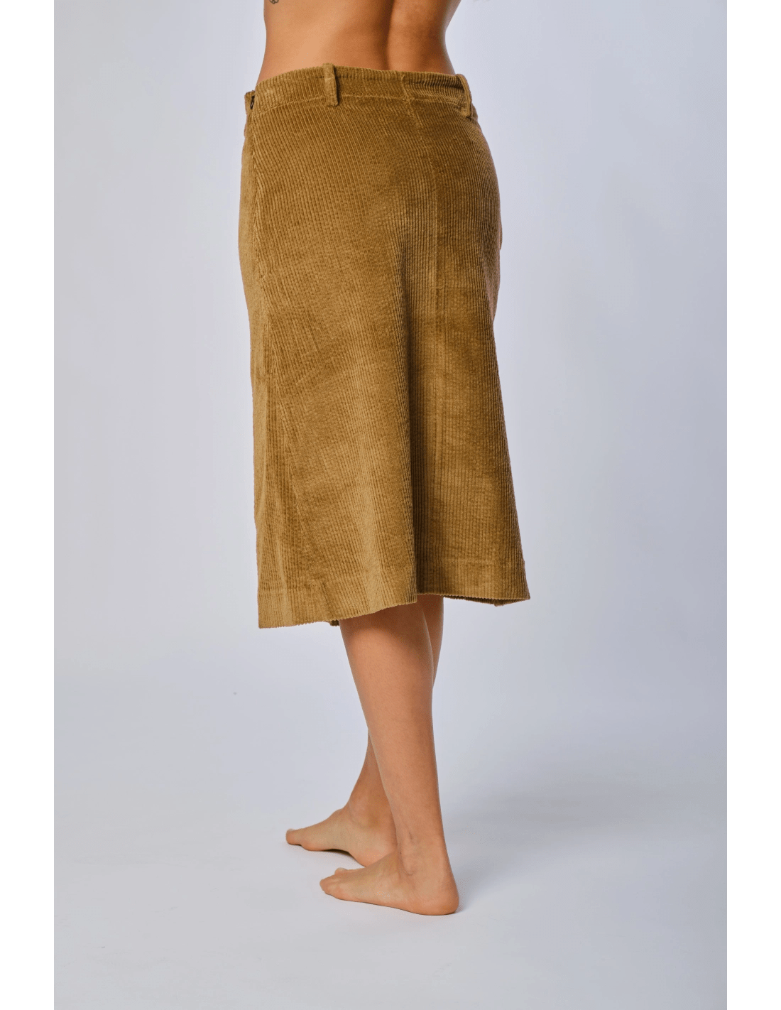 Gonna faldone velluto - MADAME VENICE - FW24 - N03 - VELVET SWEET - CAMEL - XS