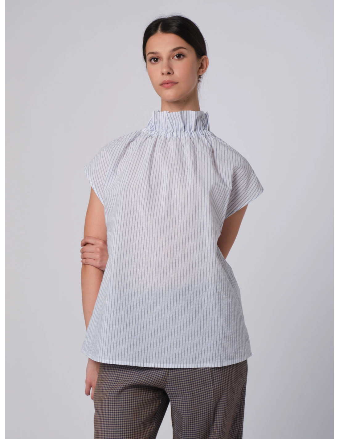 Kimono collo arricciato