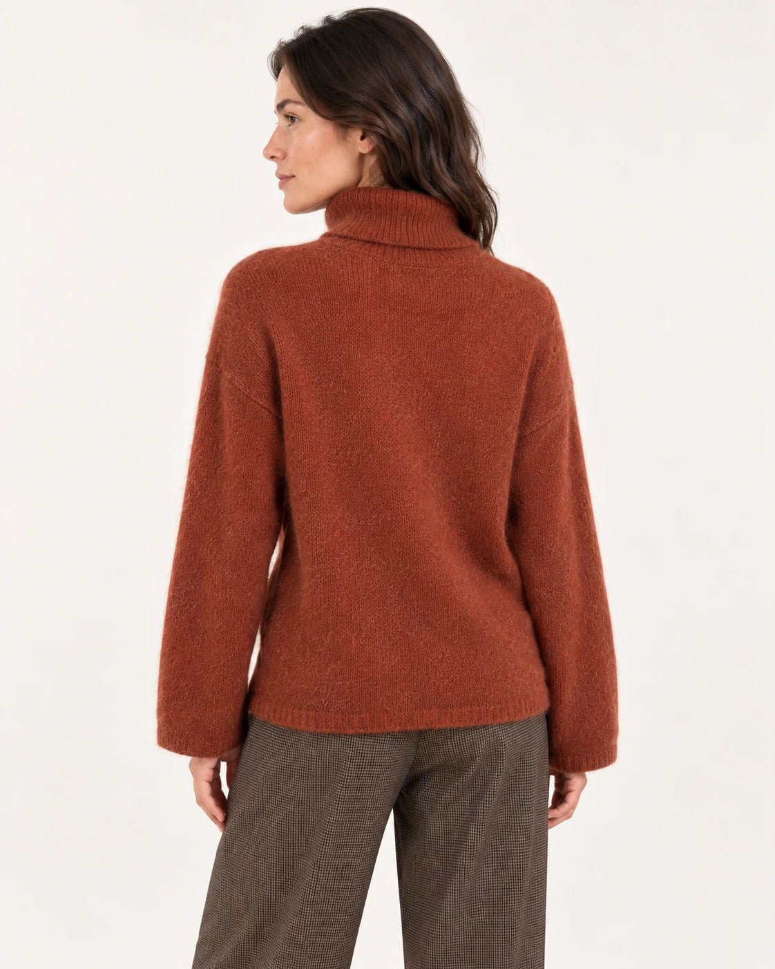 Lupetto ruggine, vista posteriore - MADAME VENICE - FW25 - SIMONA - SUMATRA #Colore_Rust