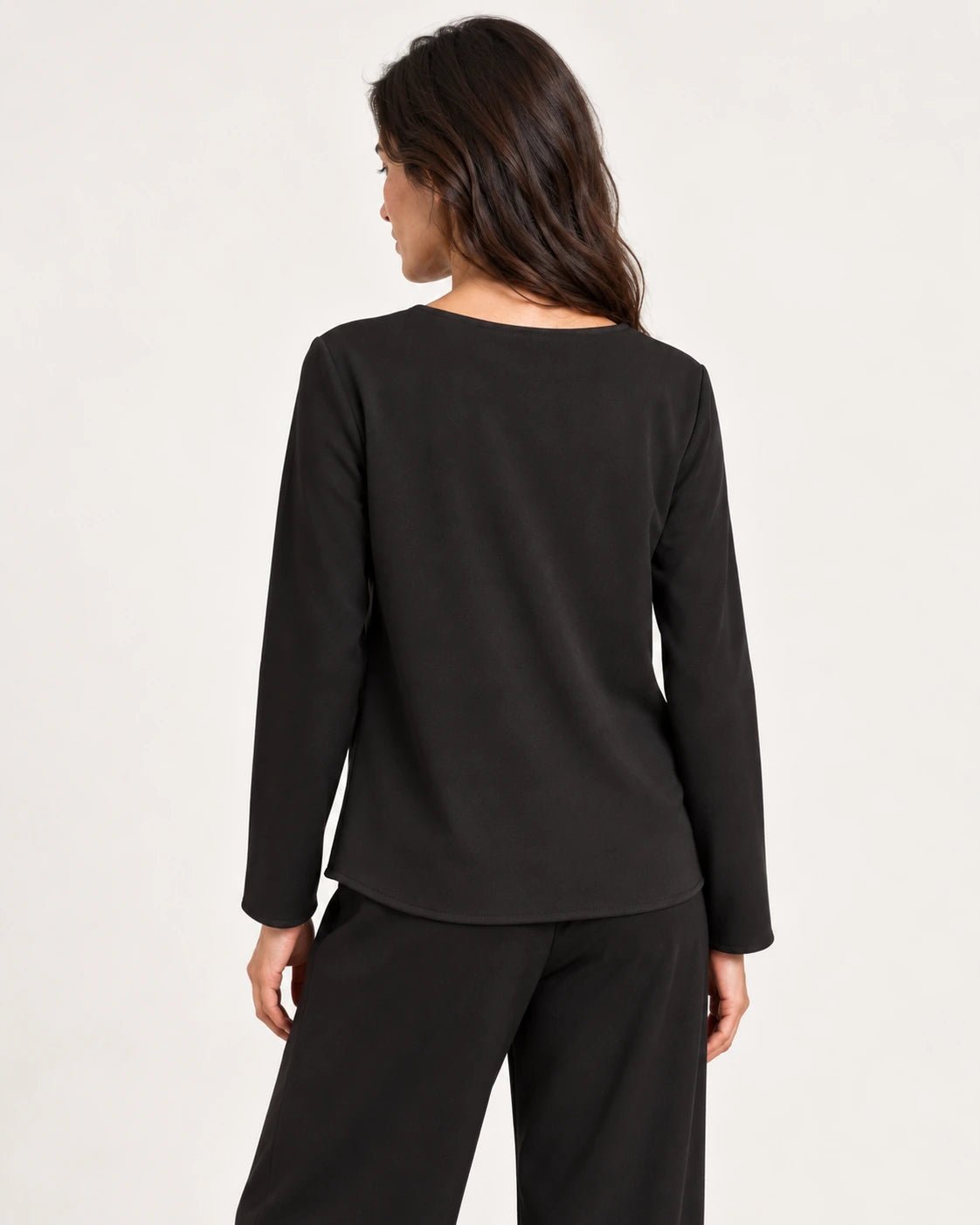 Maglia barchetta nero, vista posteriore - MADAME VENICE - FW25 - MIMI - JERSEY TECNICO #Colore_Black