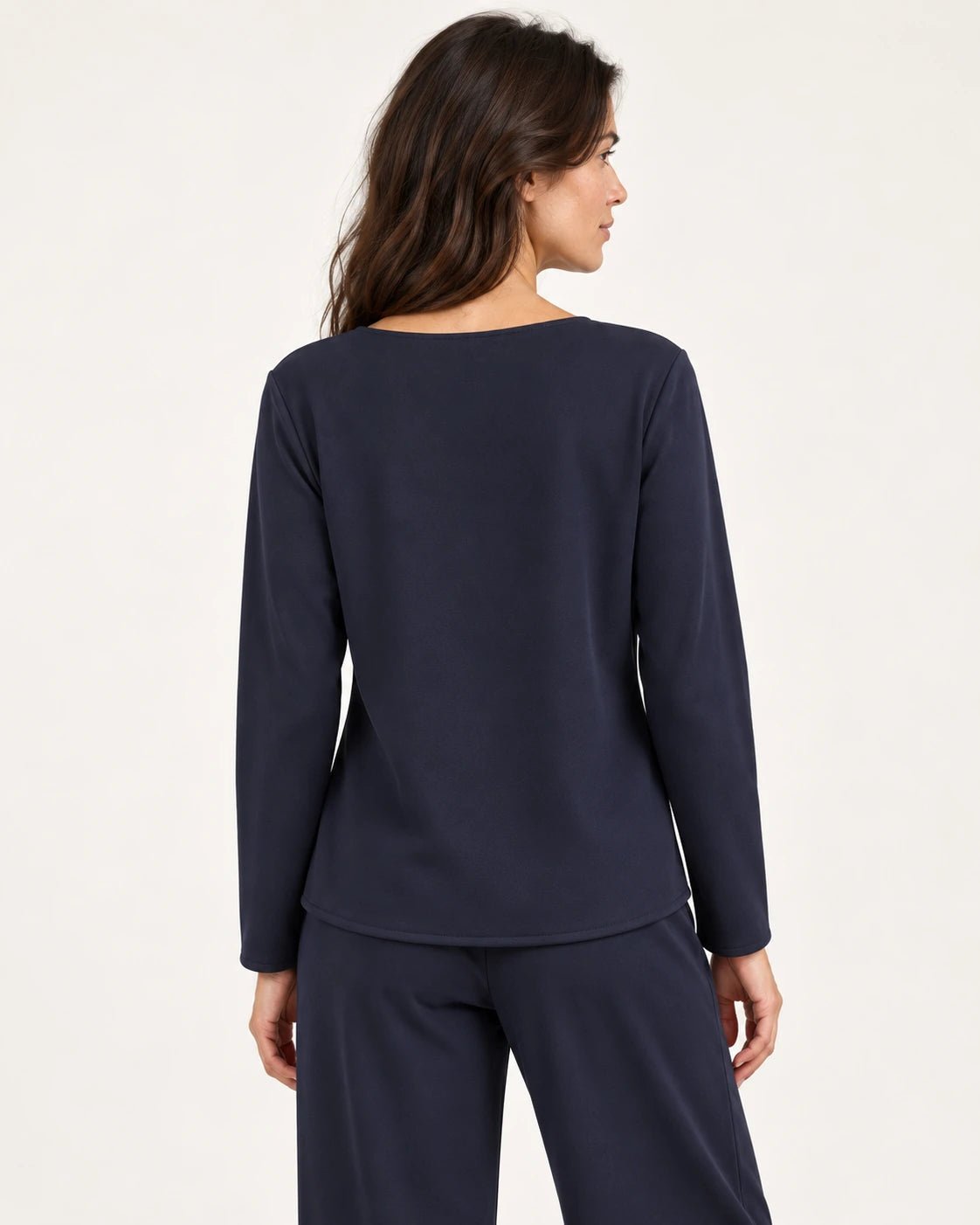 Maglia barchetta blu, vista posteriore - MADAME VENICE - FW25 - MIMI - JERSEY TECNICO #Colore_Blue