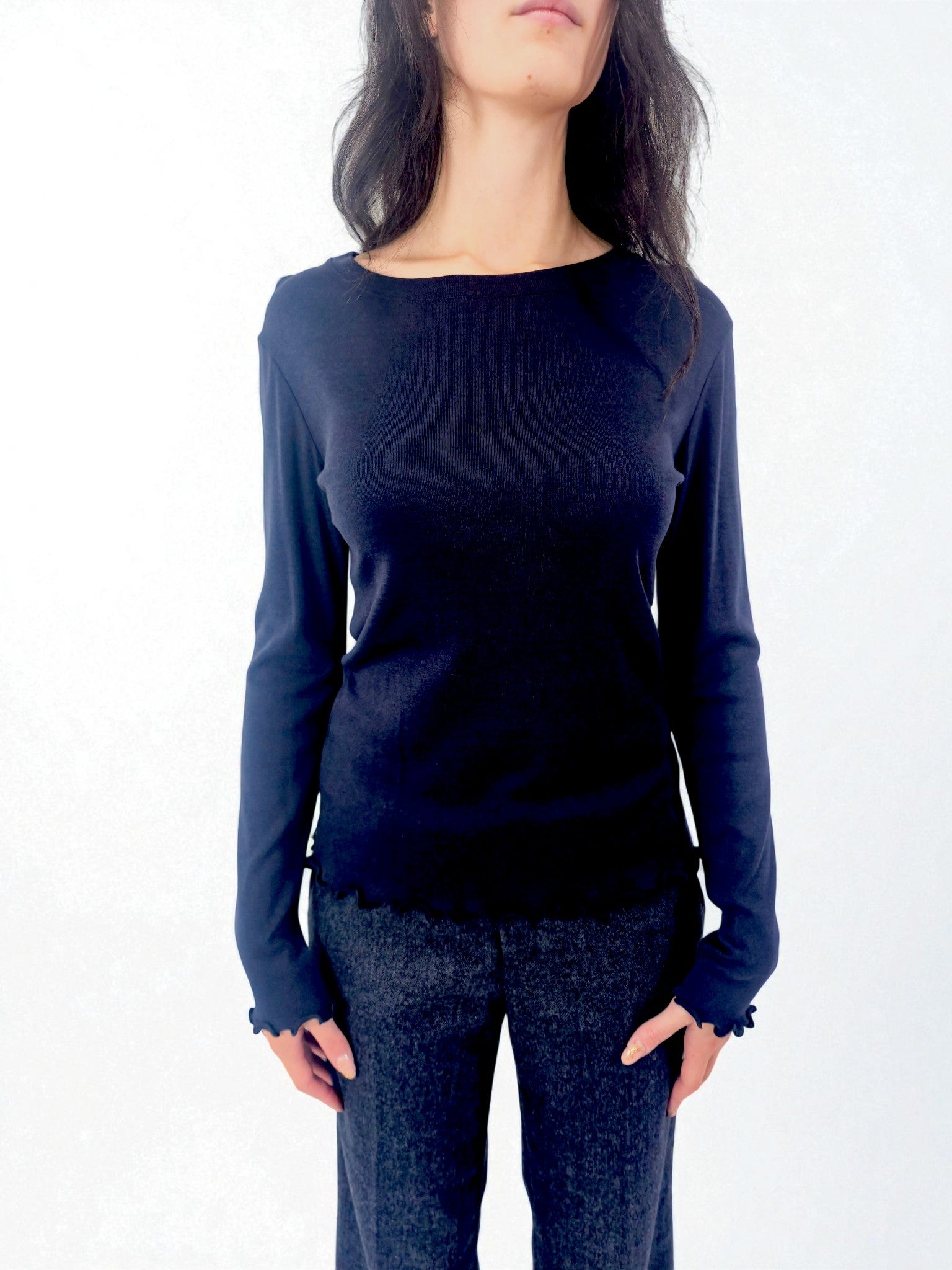 Maglia girocollo - MADAME VENICE - FW25 - MAURA - COSTINA - BLACK - XS