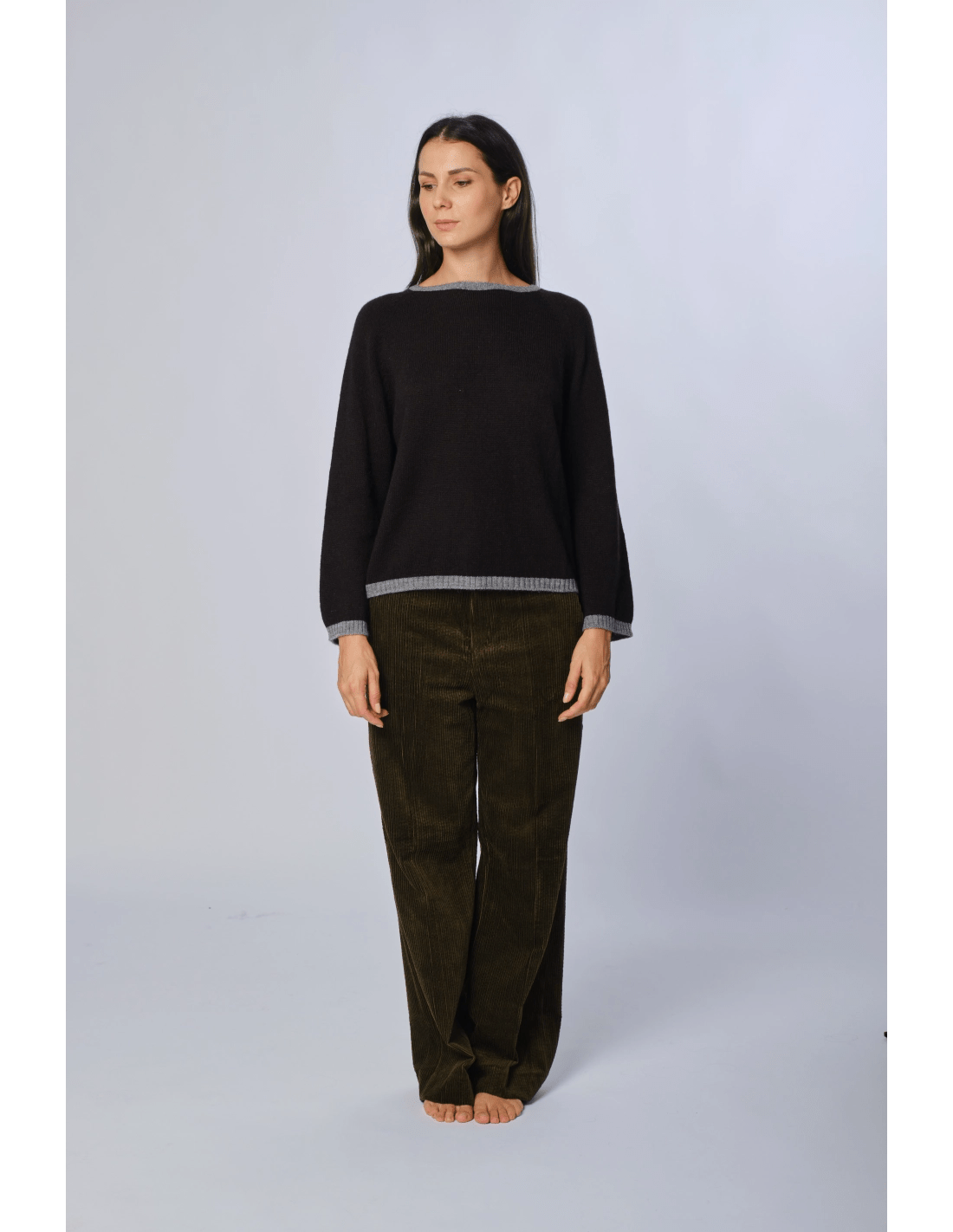 Maglia girocollo alpaca - MADAME VENICE - FW24 - H02 - ALPACA - BLACK - XS