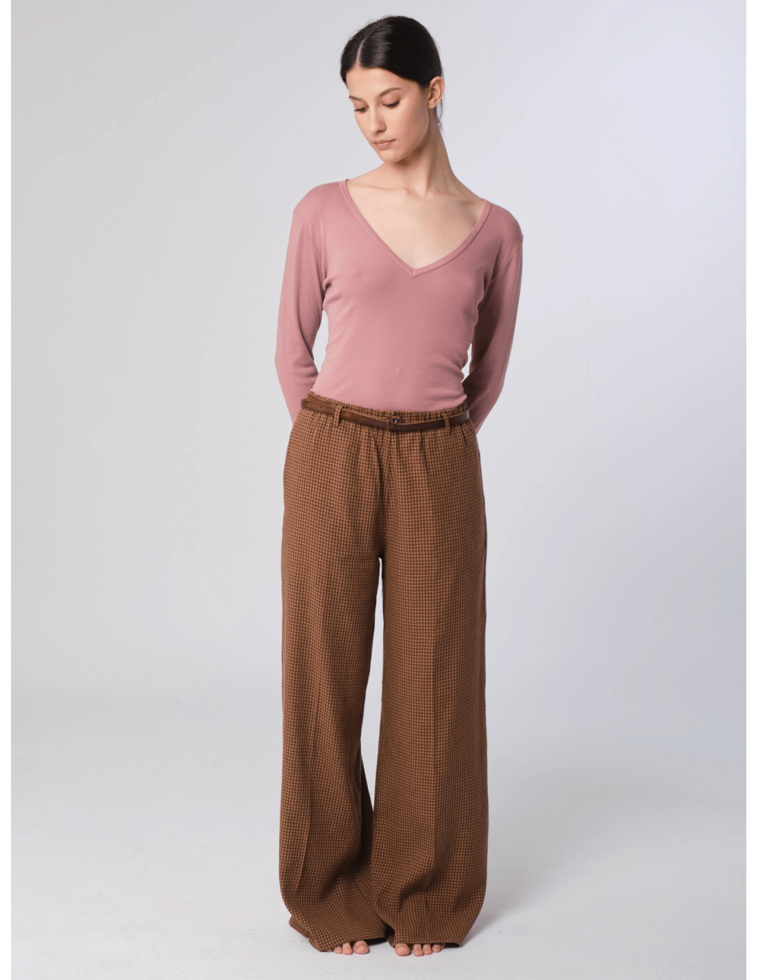 Maglia scollo v - MADAME VENICE - SS25 - MIA - COSTINA - BIANCO - XS