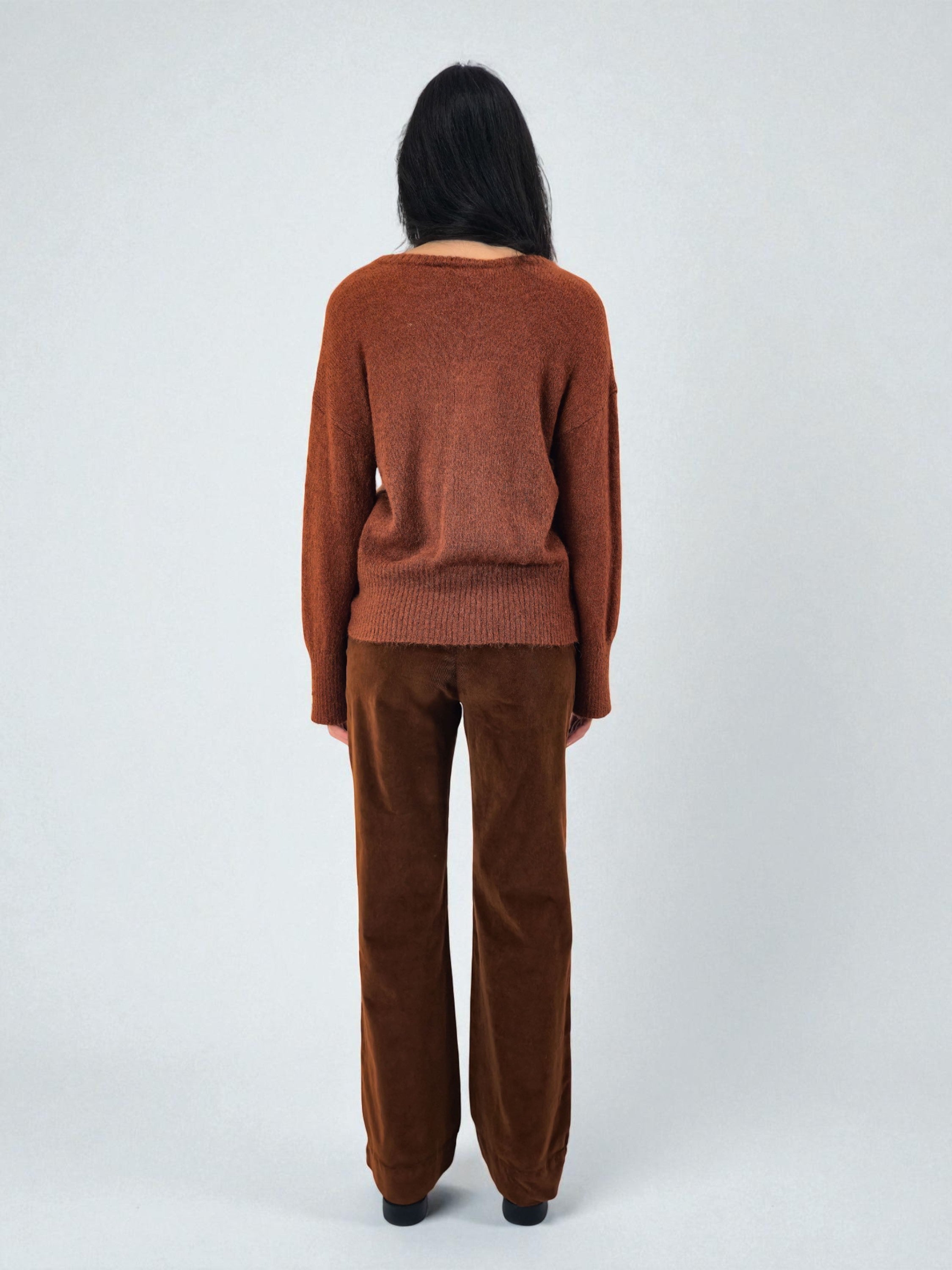 Maglia scollo v - MADAME VENICE - FW25 - SELLY - SUMATRA - BLACK - XS