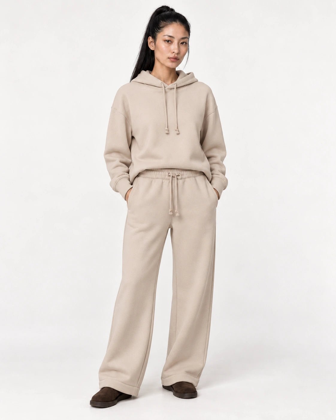 Pantalone sabbia, vista frontale - MADAME VENICE - FW26 - PAKITA - FELIX #Colore_Sabbia