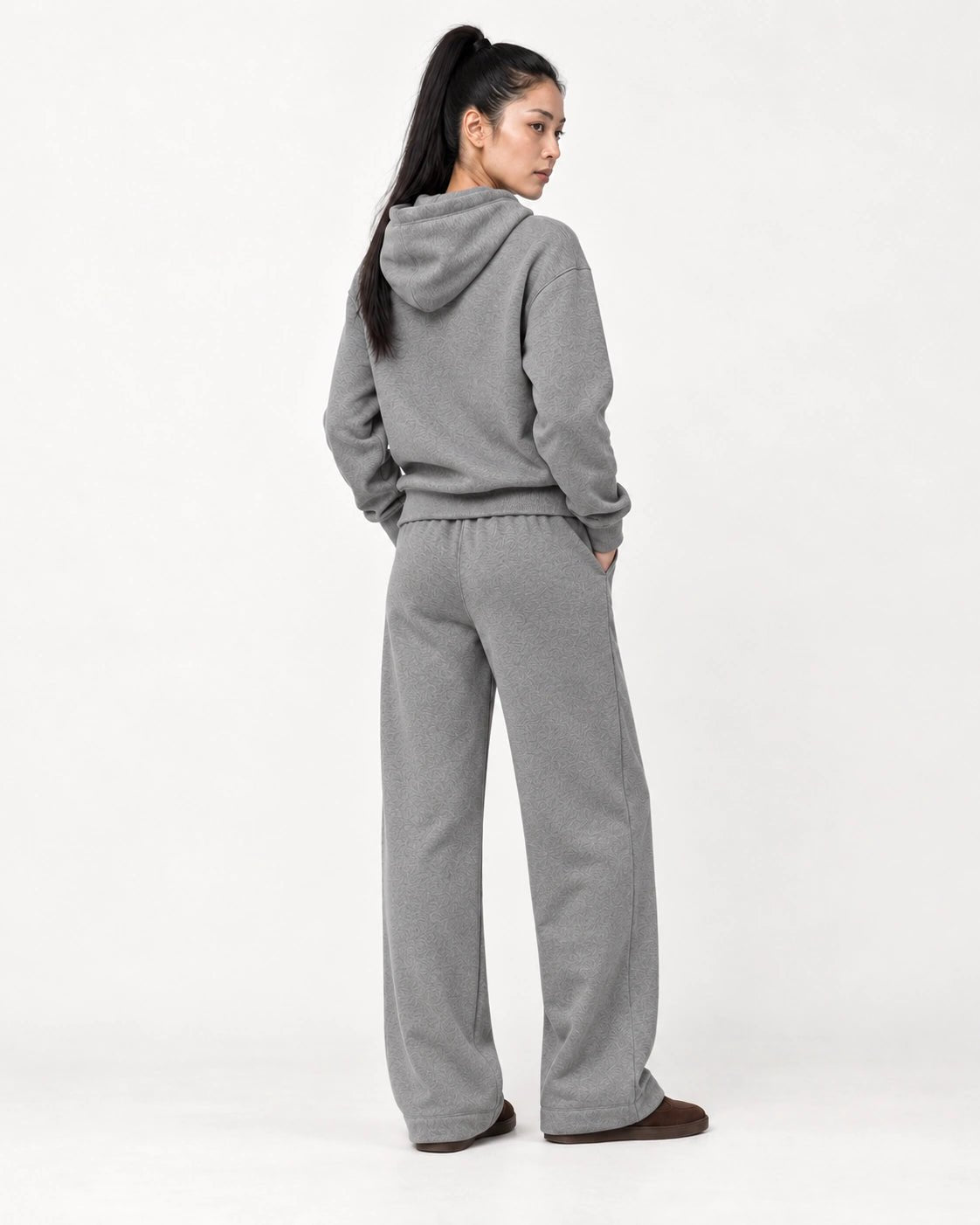 Pantalone grigio scuro, vista posteriore - MADAME VENICE - FW26 - PAKITA - FELIX #Colore_Grigio Scuro