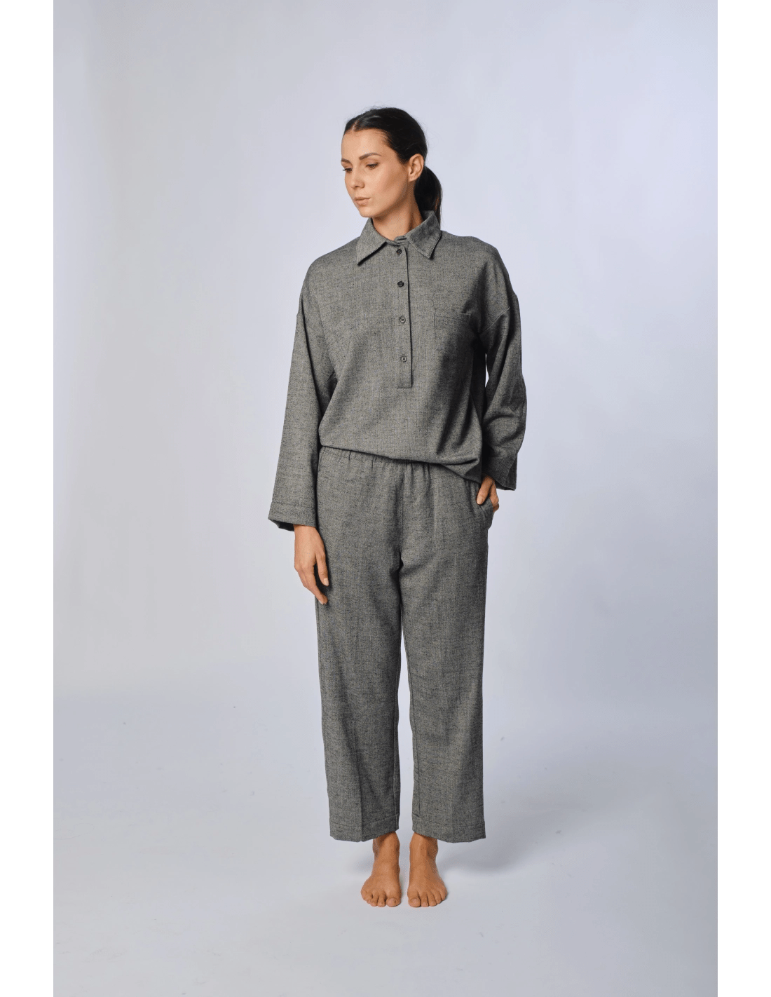 Pantalone caviglia - MADAME VENICE - FW24 - P01 - PEPPER - GREY - XS