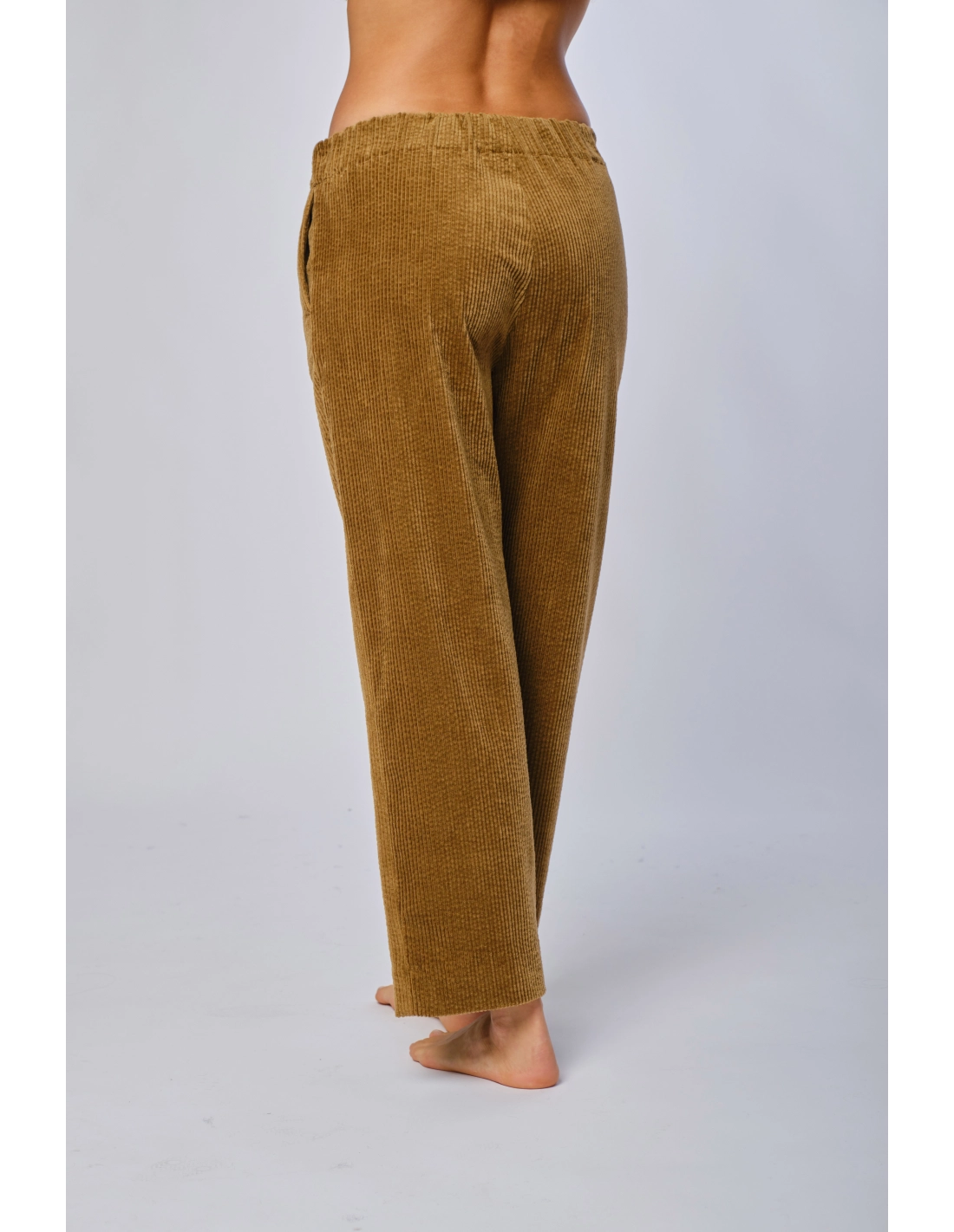 Pantalone caviglia velluto