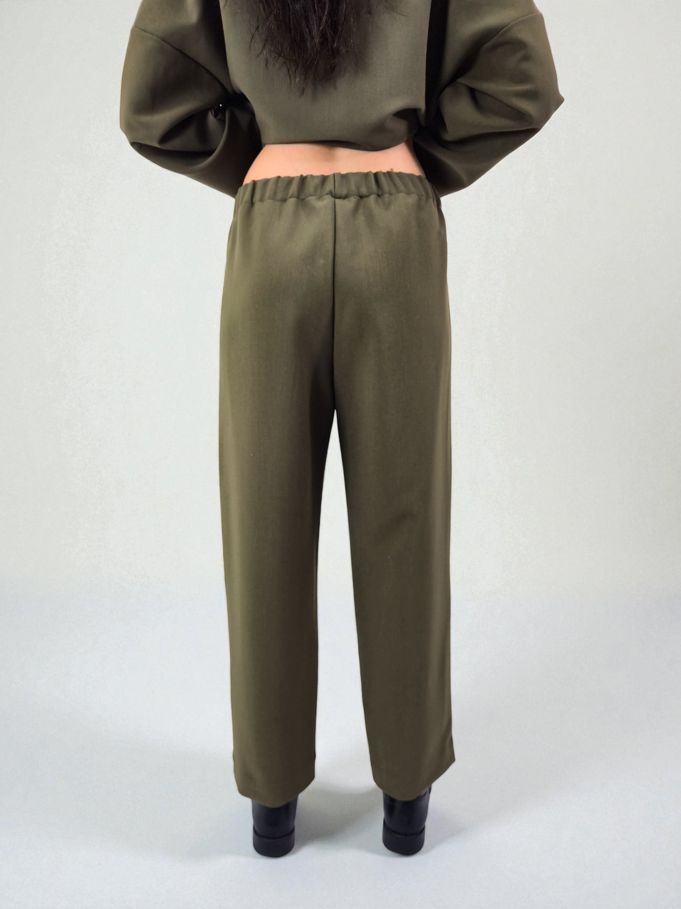 Pantalone elastico - MADAME VENICE - FW25 - PIPA - CREPE TECNICO - BLACK - XS