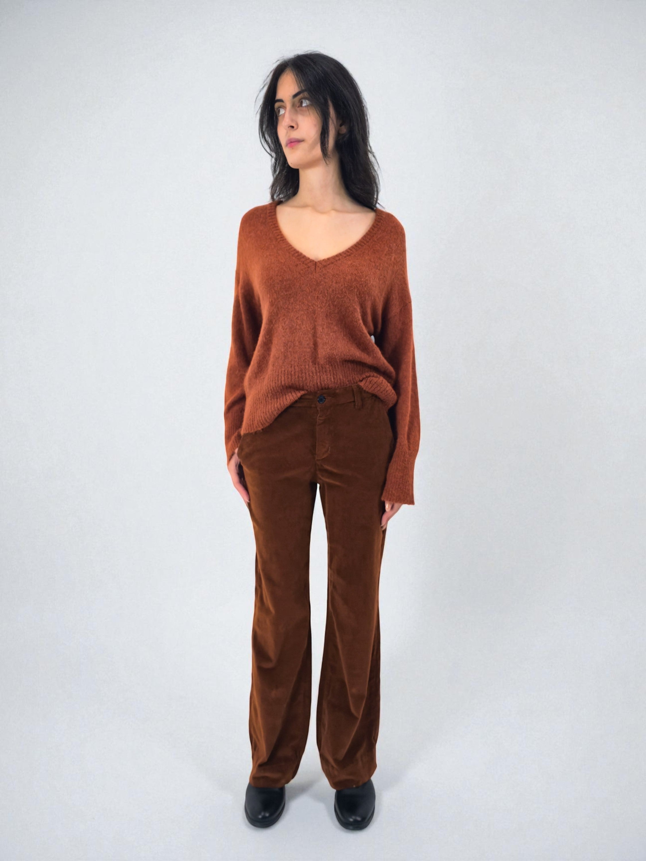 Pantalone palazzo - MADAME VENICE - FW25 - PIA - VELVET 2000 - BLUE - XS