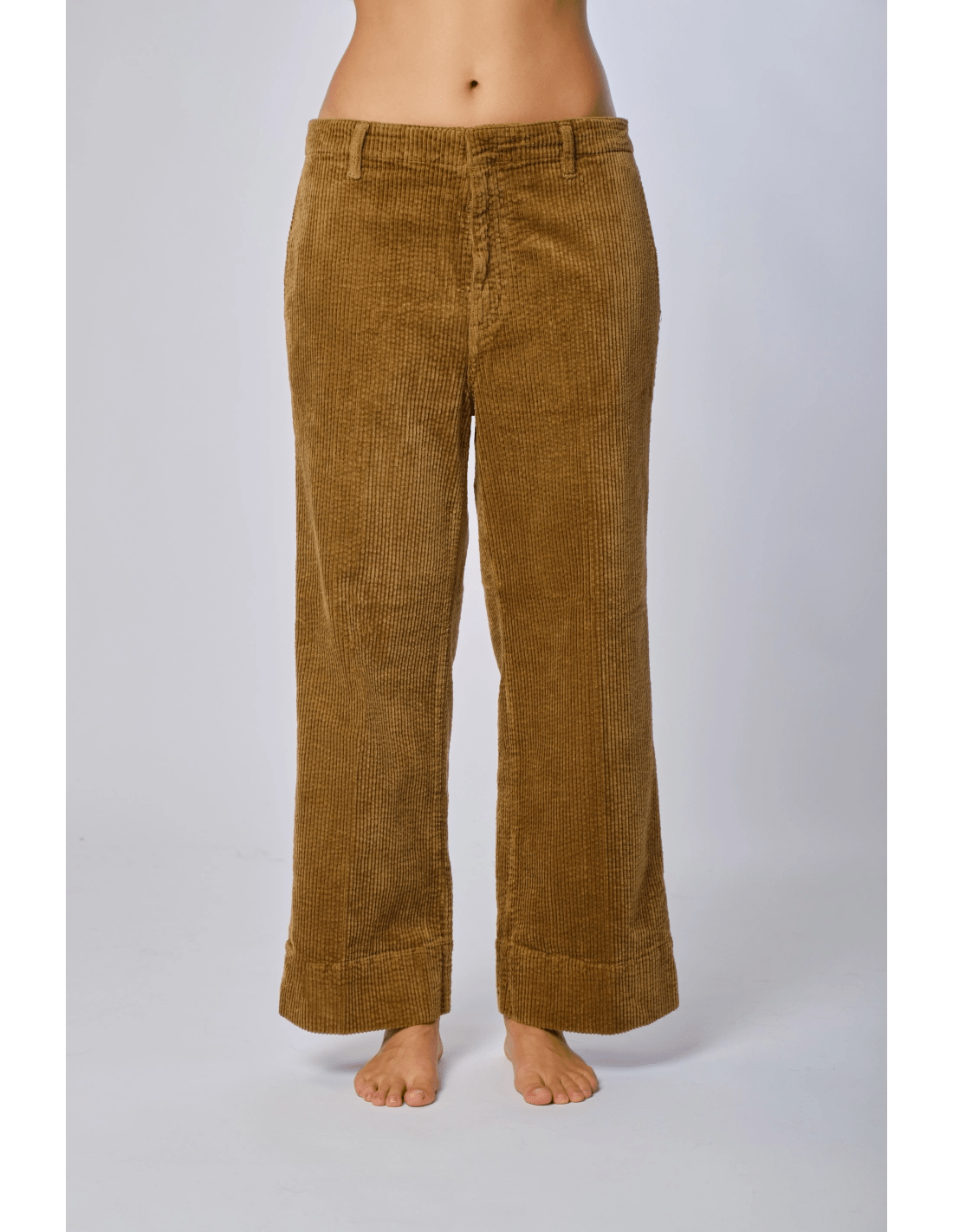 Pantalone strech velluto - MADAME VENICE - FW24 - P11 - VELVET SWEET - CAMEL - XS