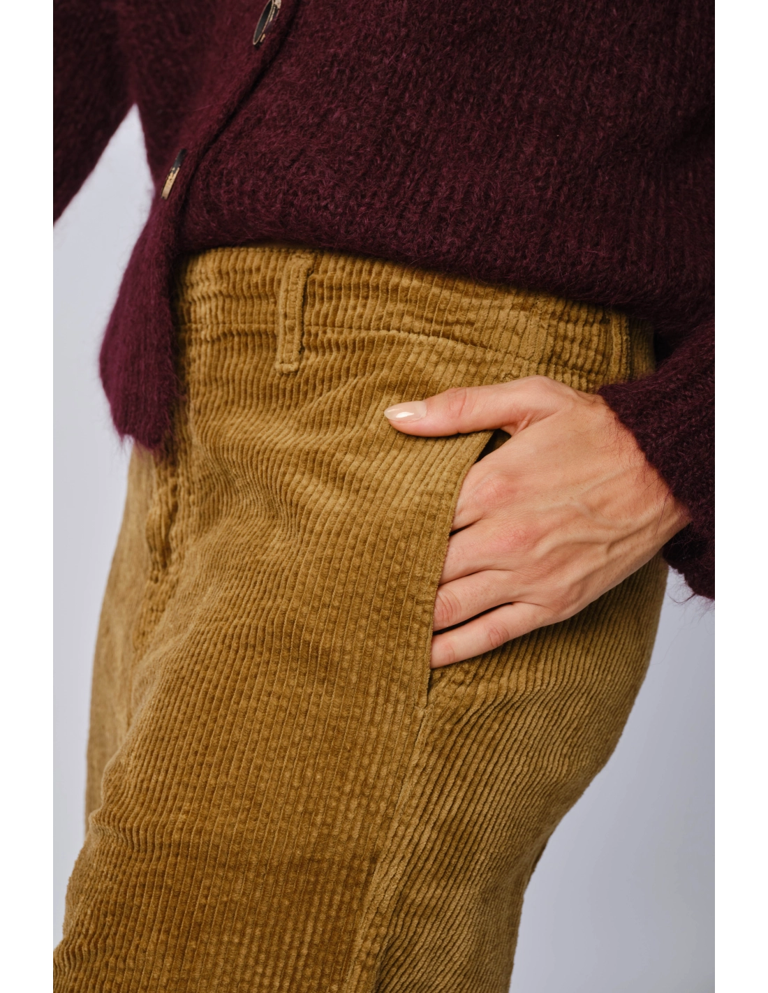 Pantalone strech velluto