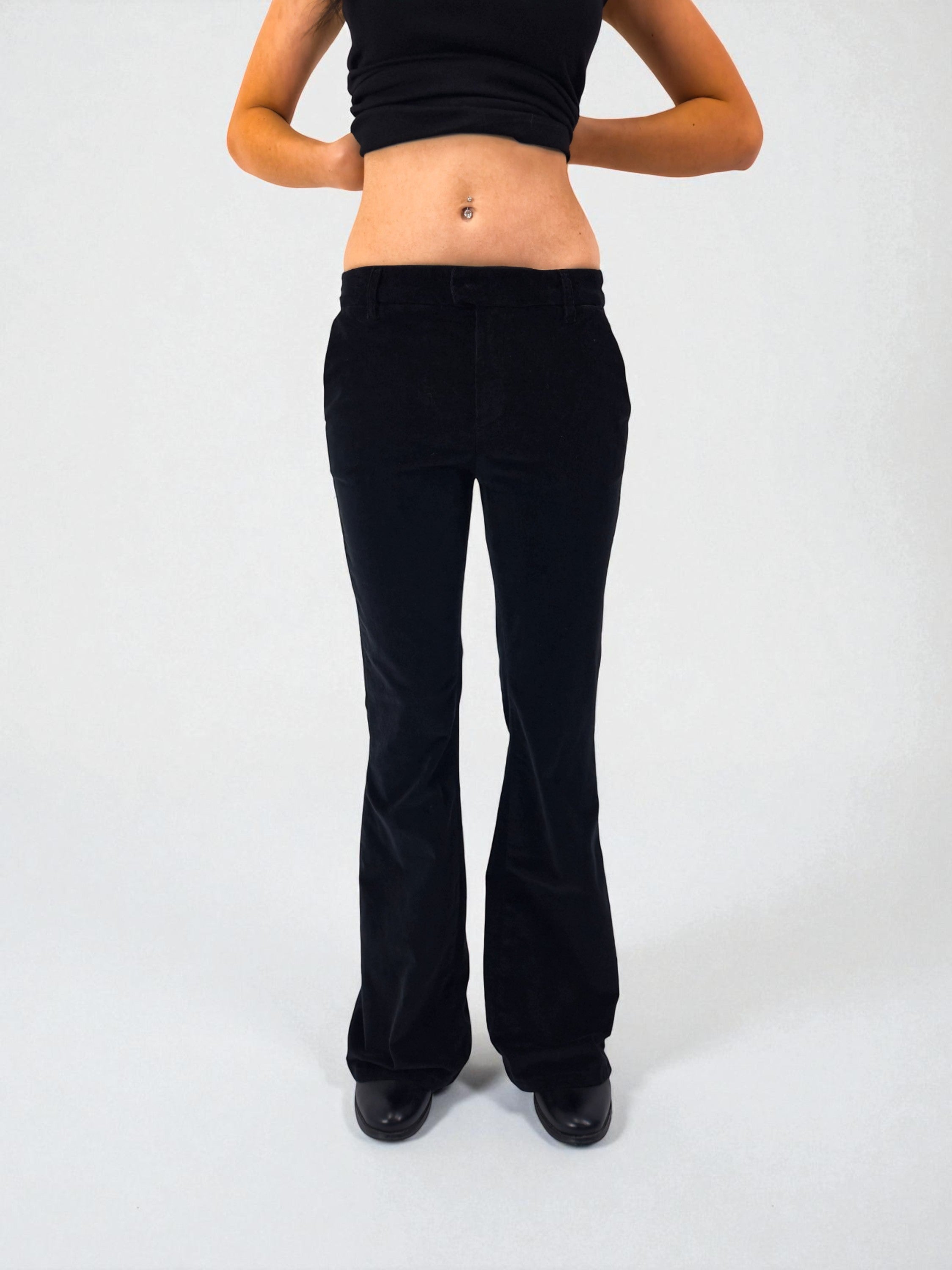 Pantalone zampa - MADAME VENICE - FW25 - PAYTON - VELVET 2000 - BLACK - XS