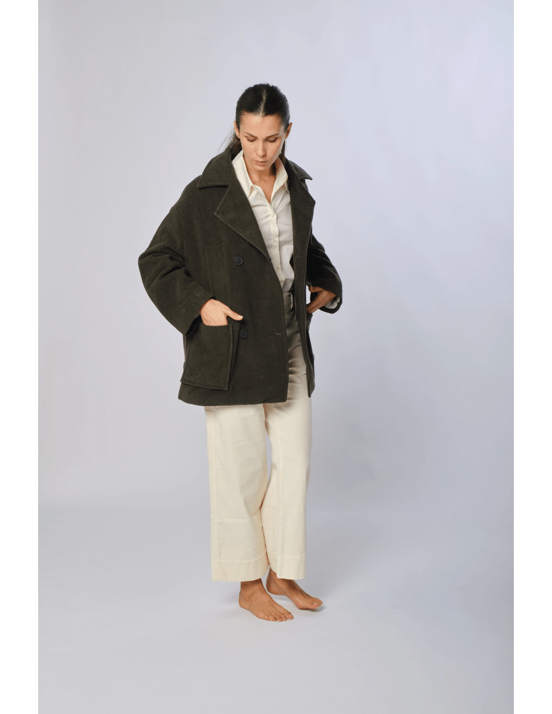 Peacoat - MADAME VENICE - FW24 - G08 - VELOUR - FOREST - XS