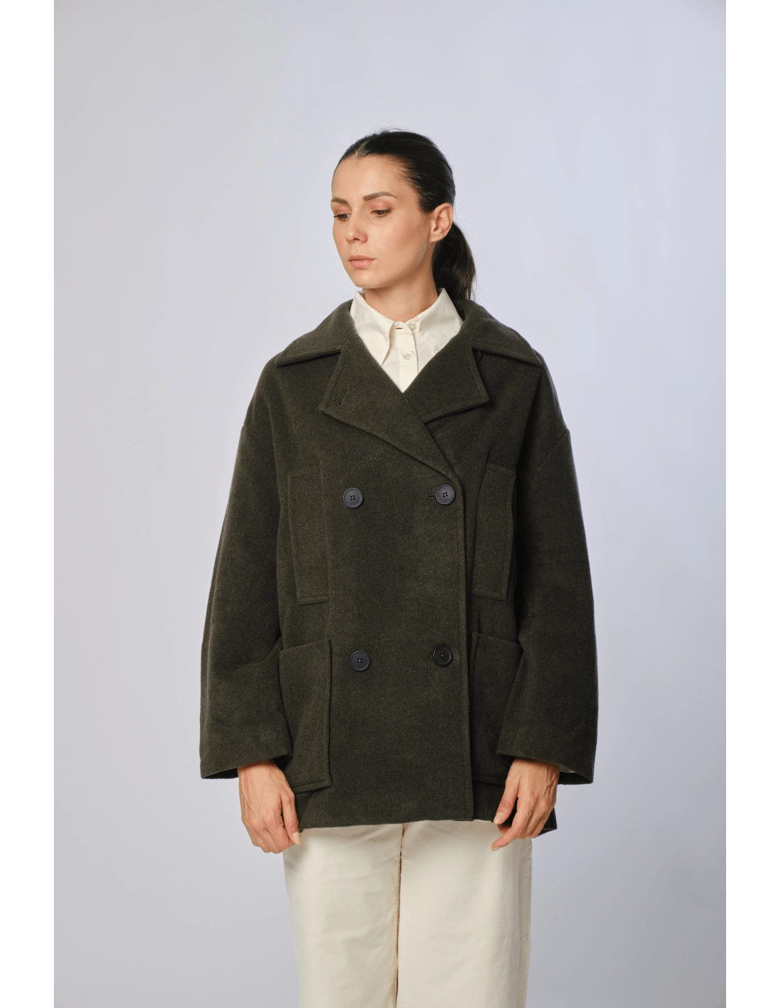 Peacoat - MADAME VENICE - FW24 - G08 - VELOUR - FOREST - XS