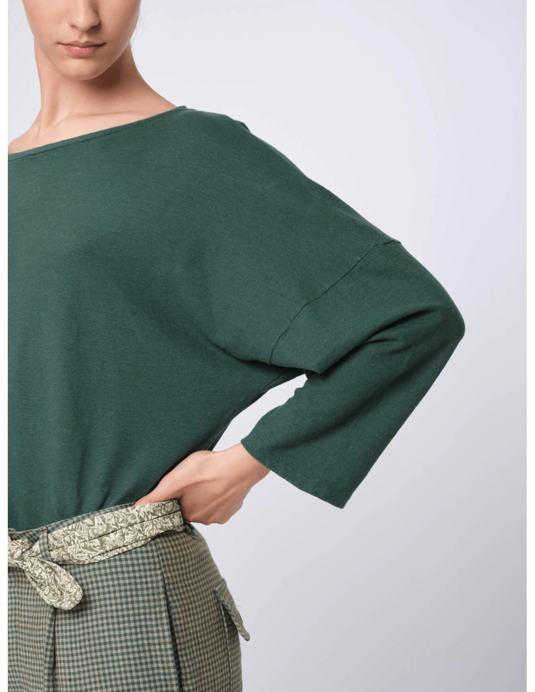 T-shirt kimono m/l - MADAME VENICE - SS25 - MADDALENA - JERSEY LINO - BIANCO - XS