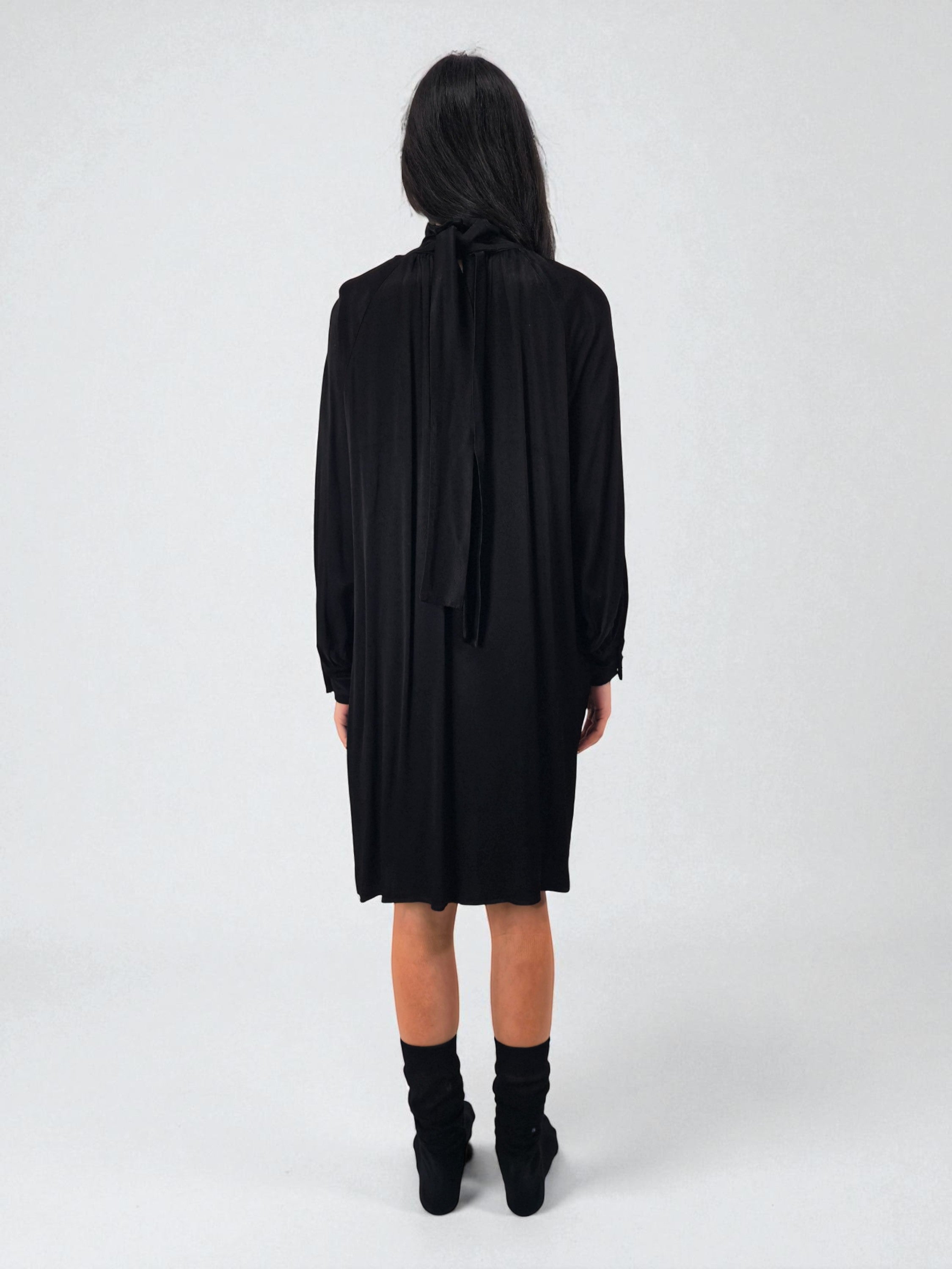 Abito bomboniera - MADAME VENICE - FW25 - ADELE - RASO - BLACK - XS